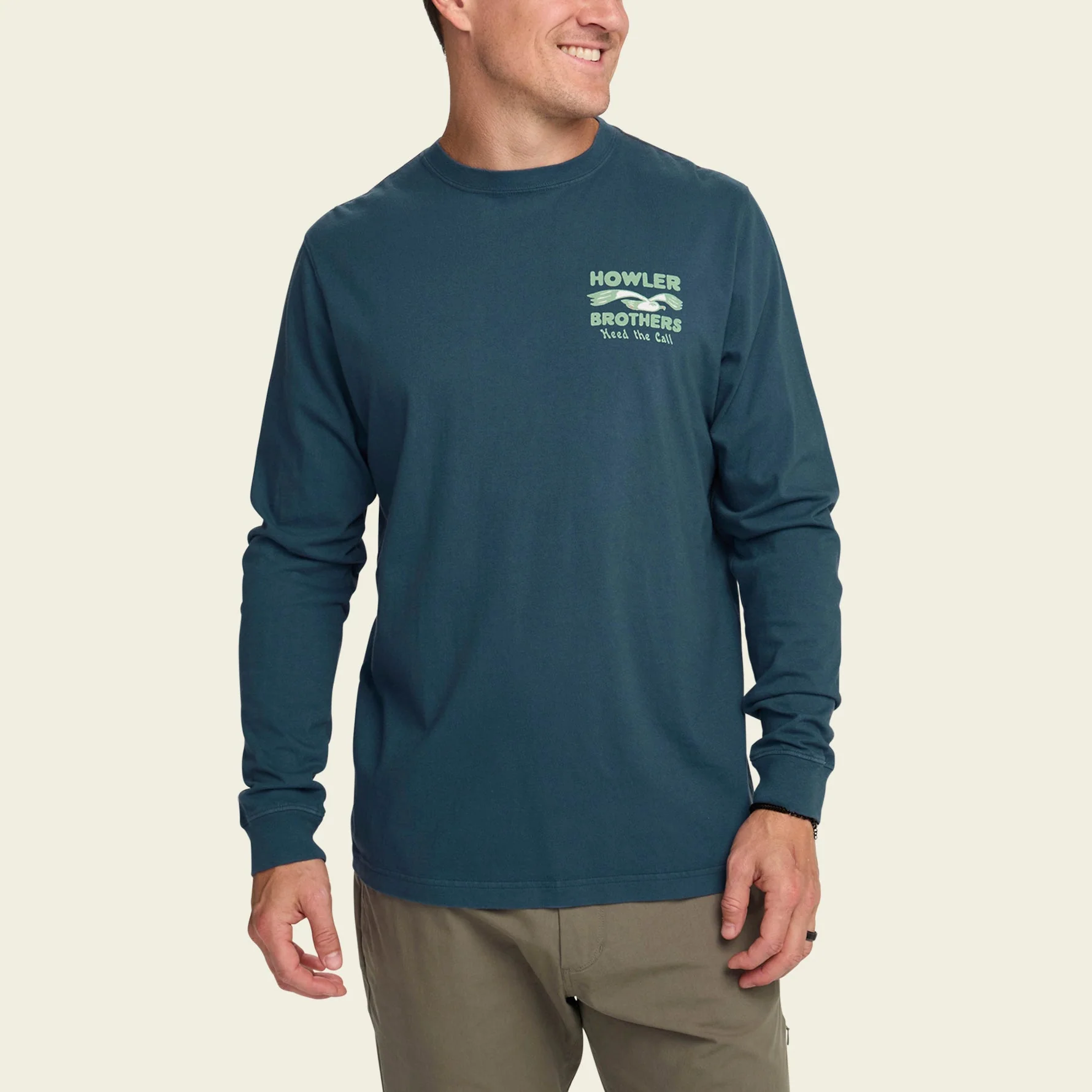 Flocka Seagulls Longsleeve Cotton T-Shirt - Key Largo - Image 4