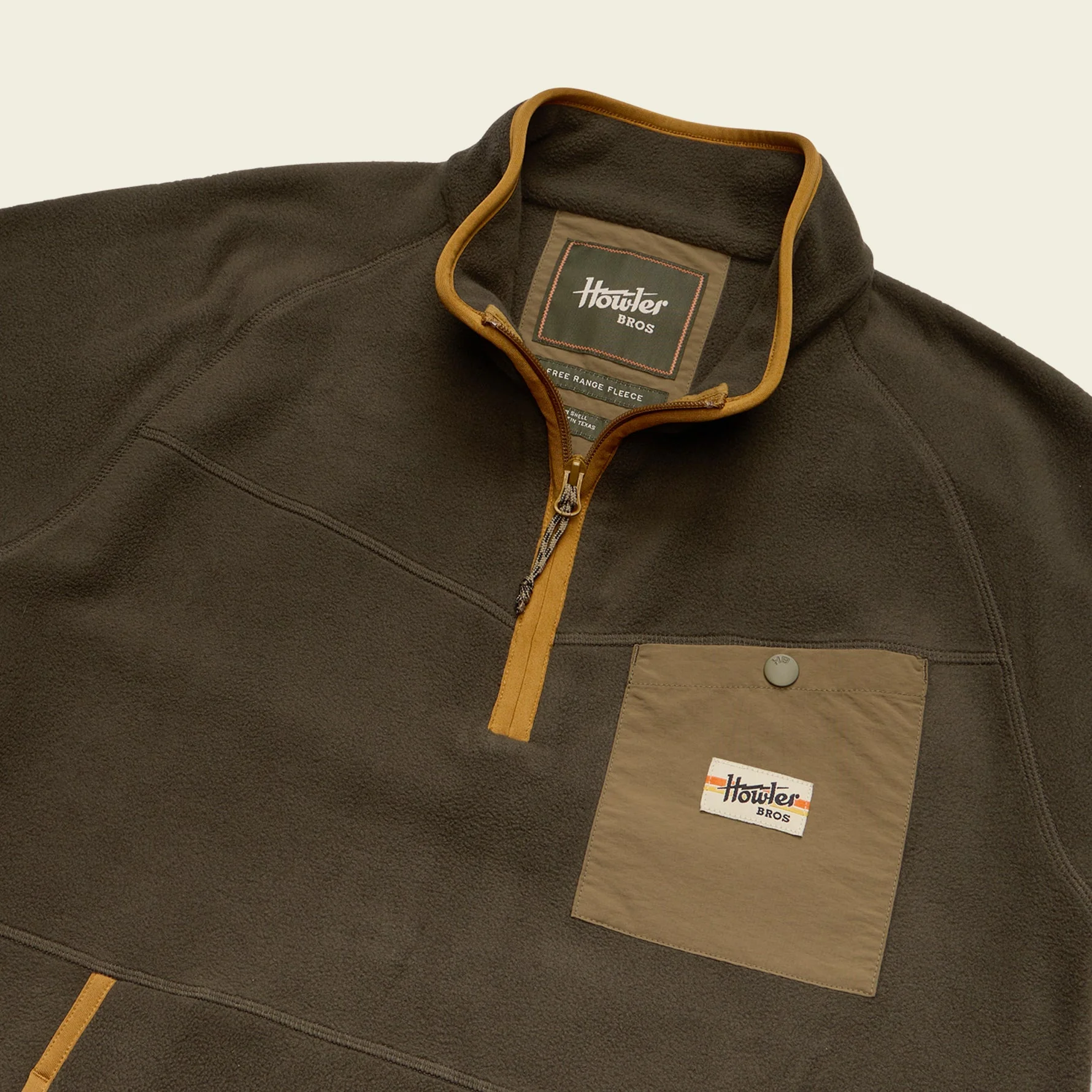 Free Range Fleece Pullover - Army - Image 3