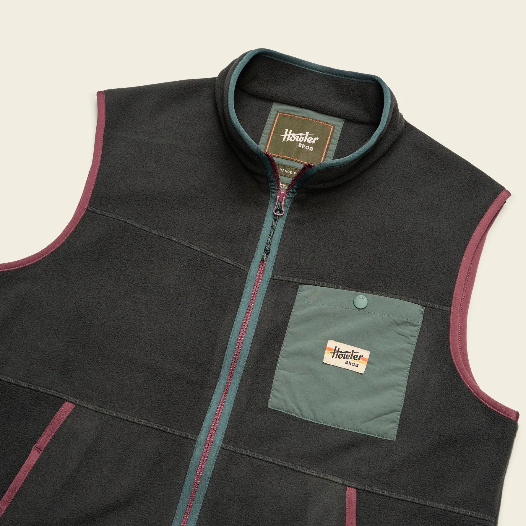 Free Range Fleece Vest - Antique Black - Image 3
