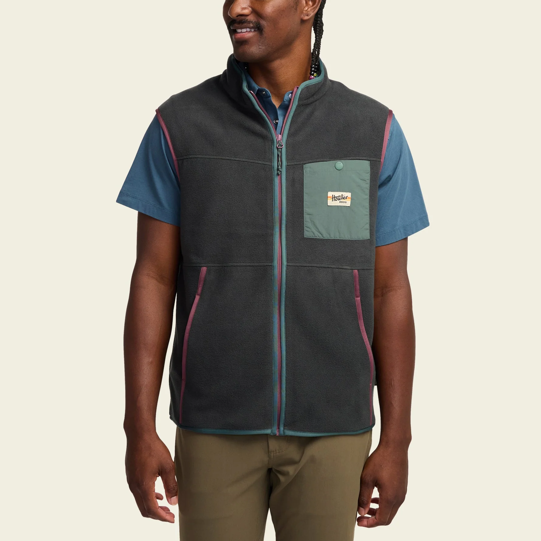 Free Range Fleece Vest - Antique Black - Image 4