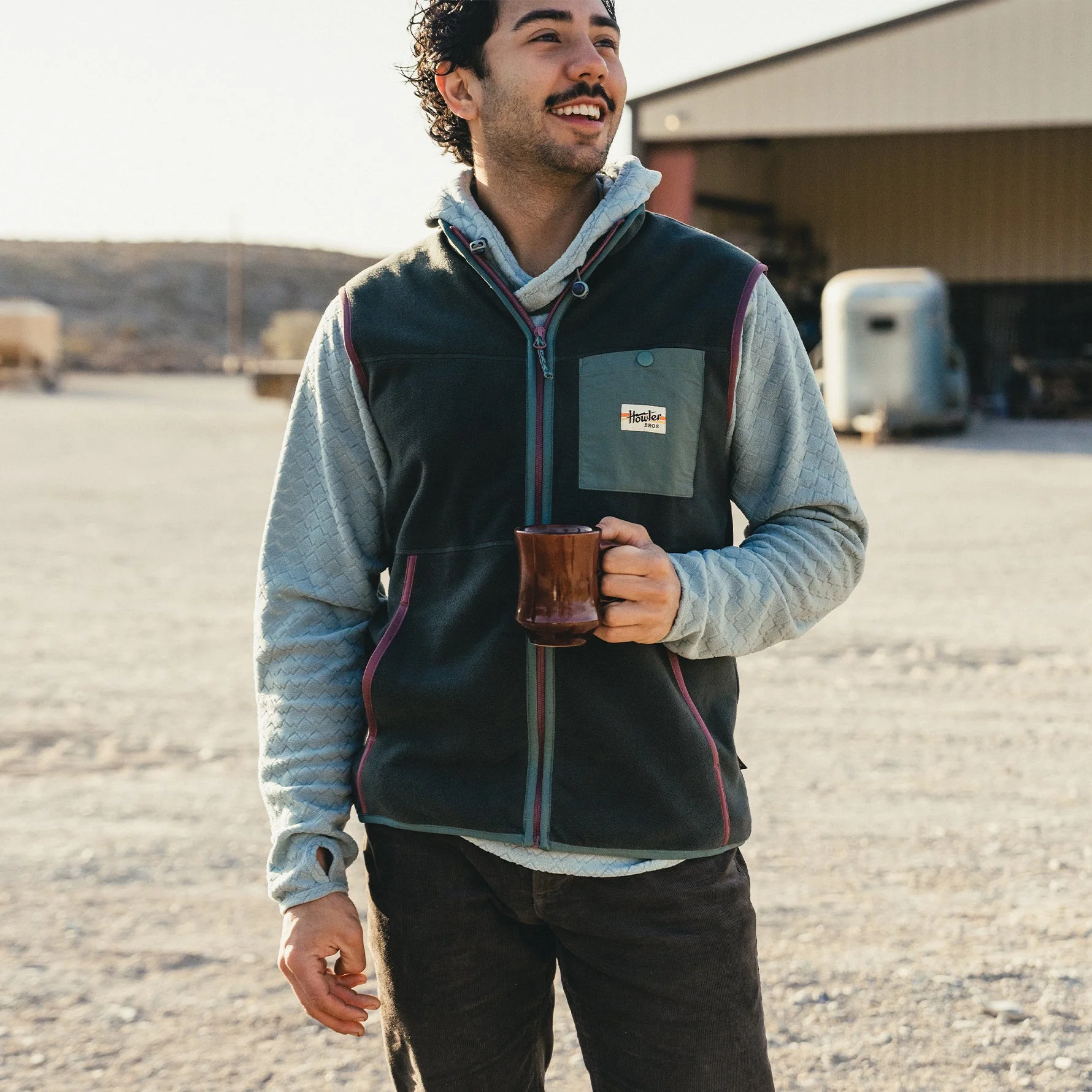 Free Range Fleece Vest - Antique Black - Image 7