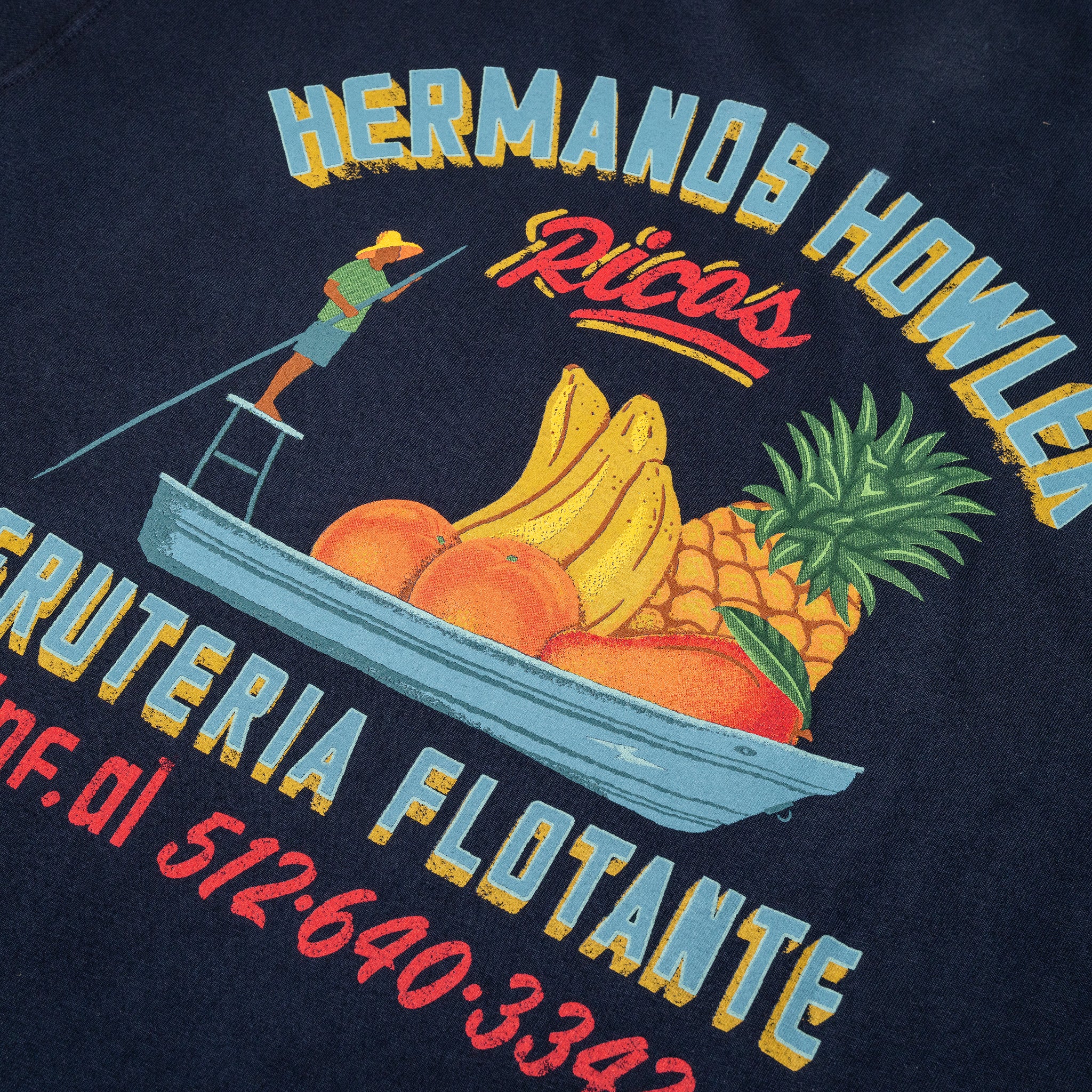 Frutería Flotante Cotton Pocket T-Shirt - Navy - Image 4