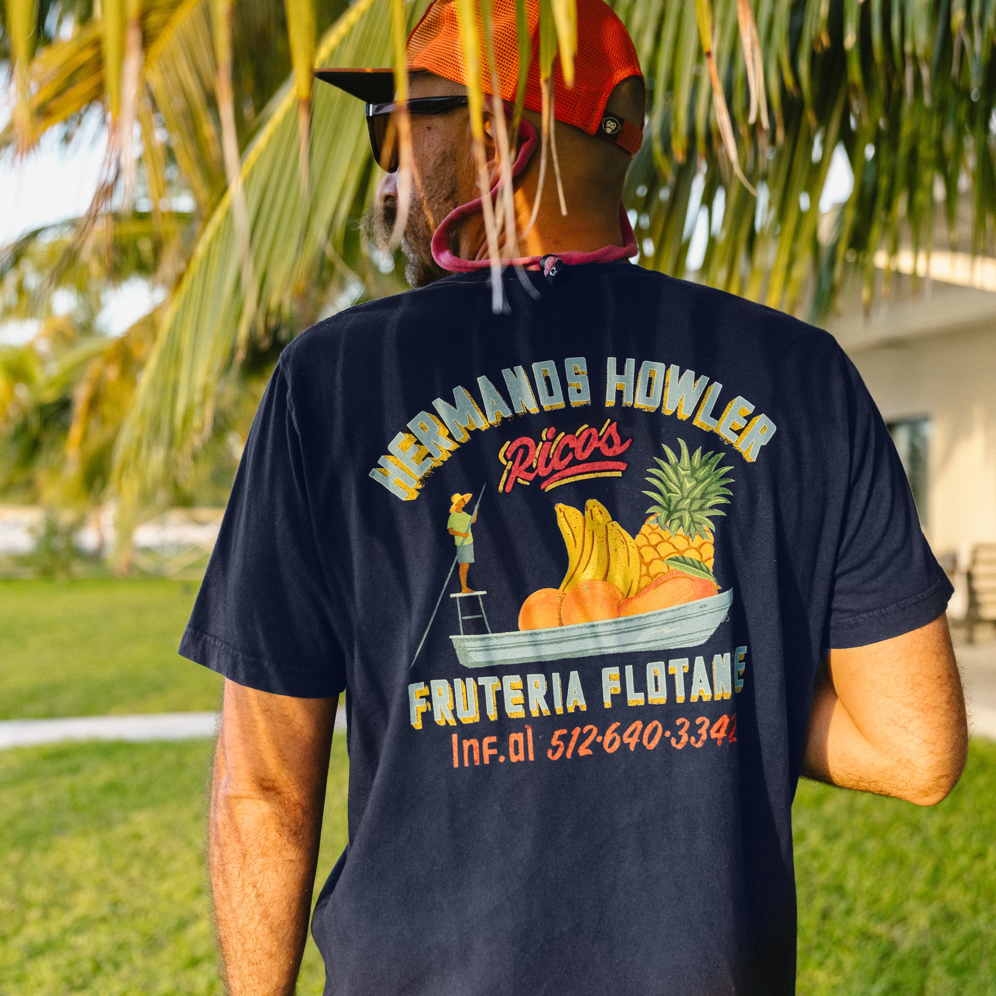 Frutería Flotante Cotton Pocket T-Shirt - Navy - Image 7