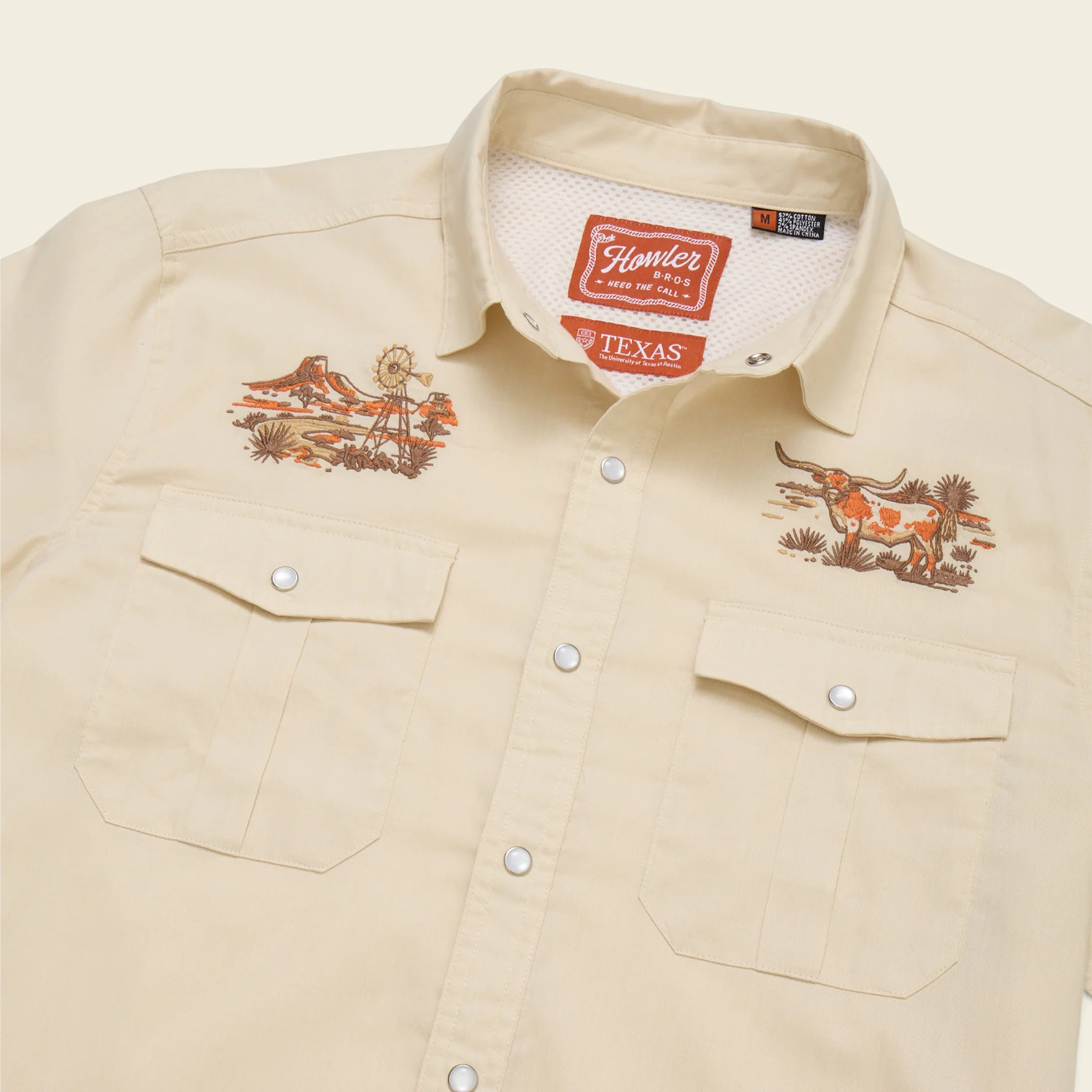 Texas Longhorns Gaucho Snapshirt - Longhorn Country : Tejas Tan - Image 3