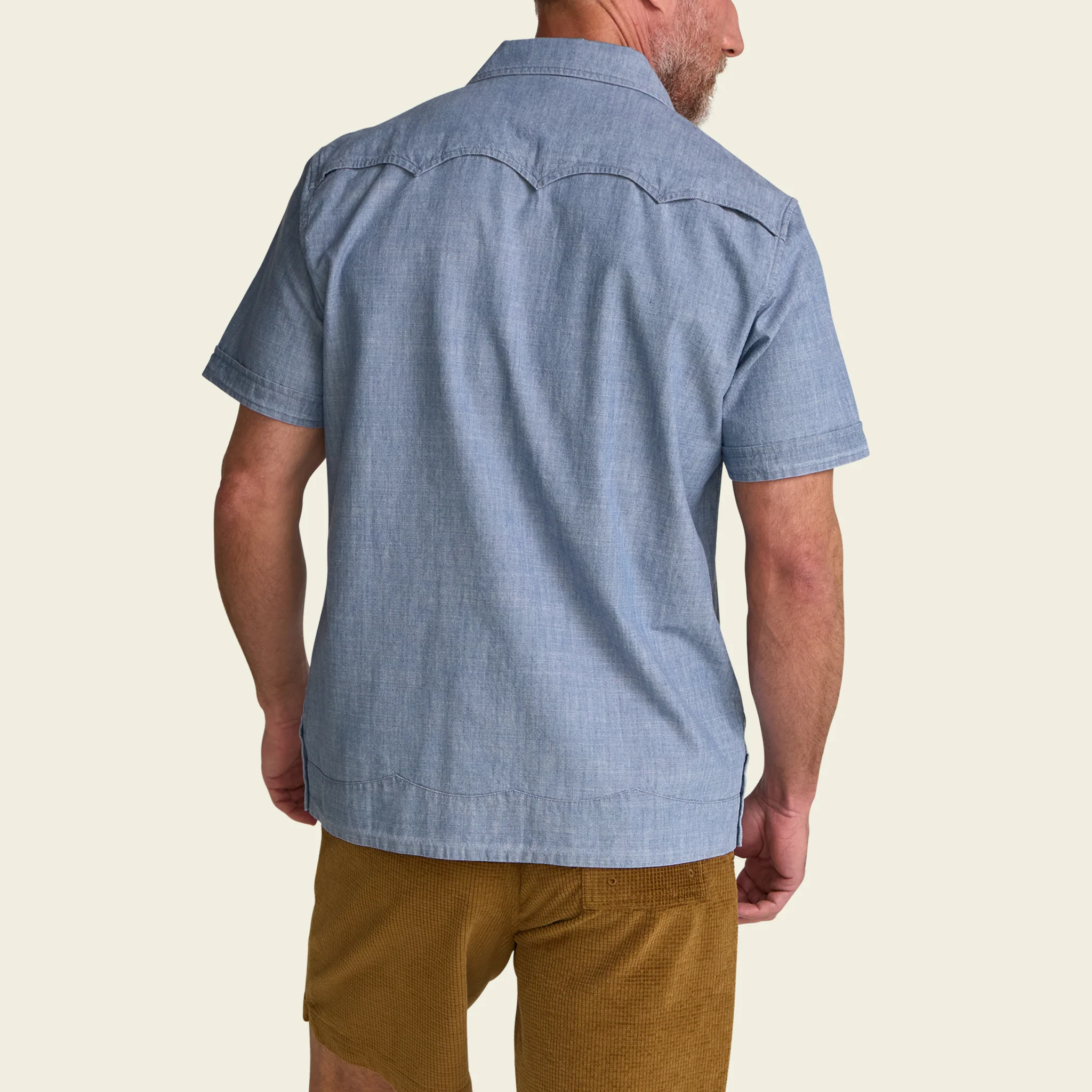 Guayabera Shirt - Pictographs : Washed Indigo Chambray - Image 4