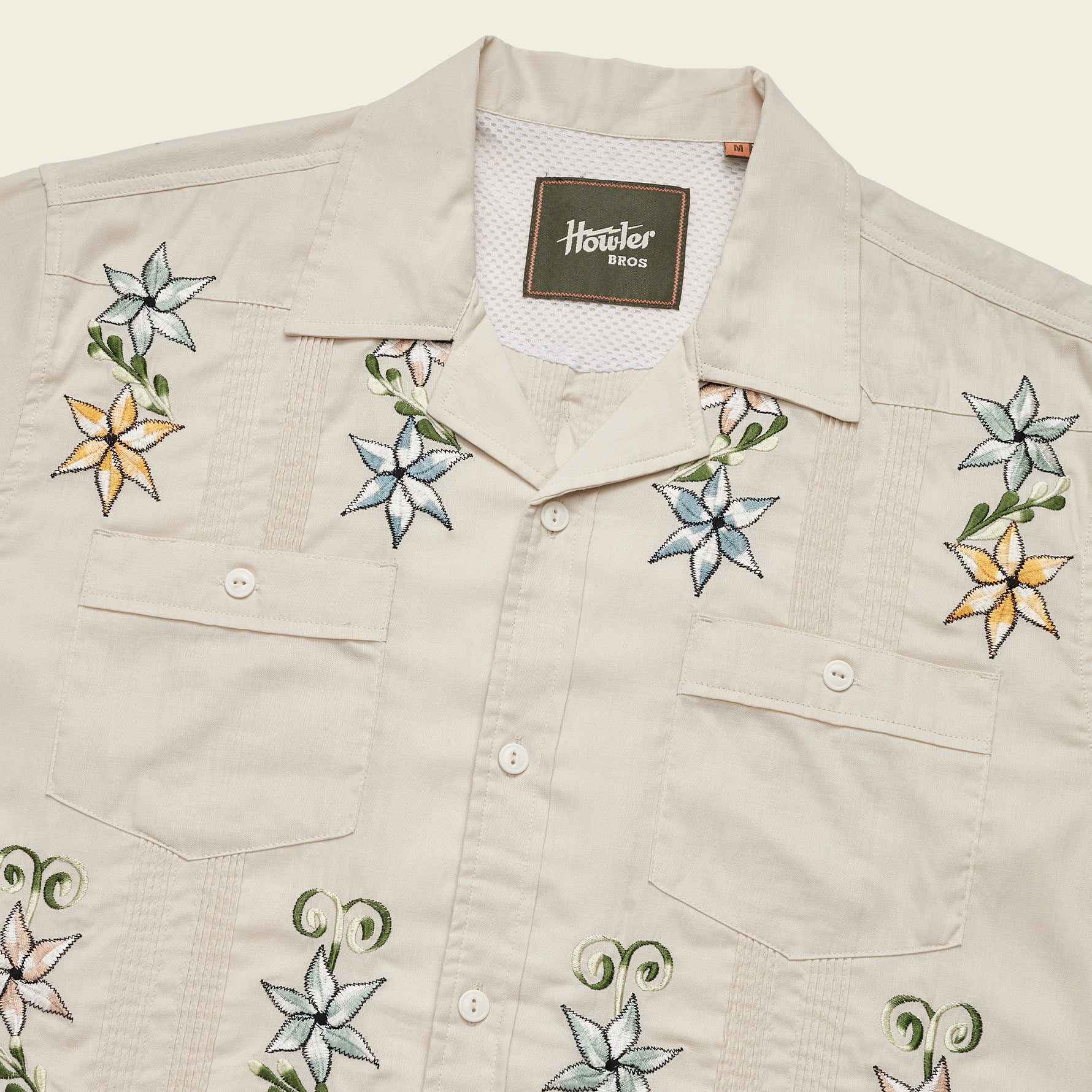 Guayabera Shirt - Fiesta Flowers : Riverbed Oxford - Image 6