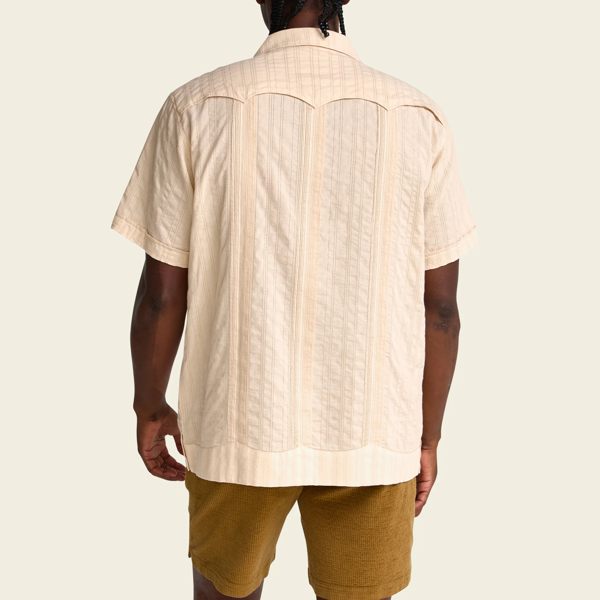 Guayabera Shirt - Temple Tracks : Oatmeal - Image 6