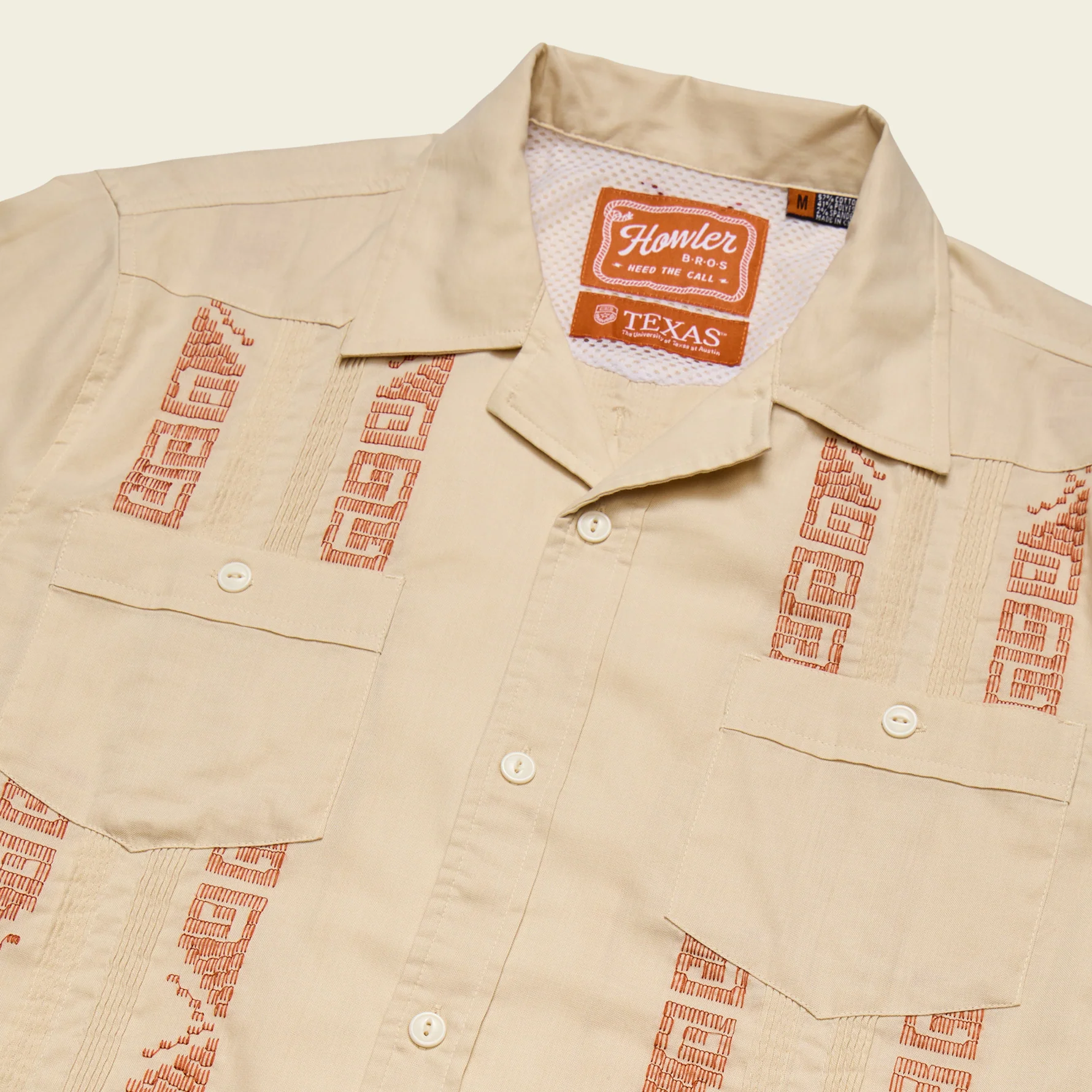 Texas Longhorns Guayabera Shirt - Tejas Tan - Image 3