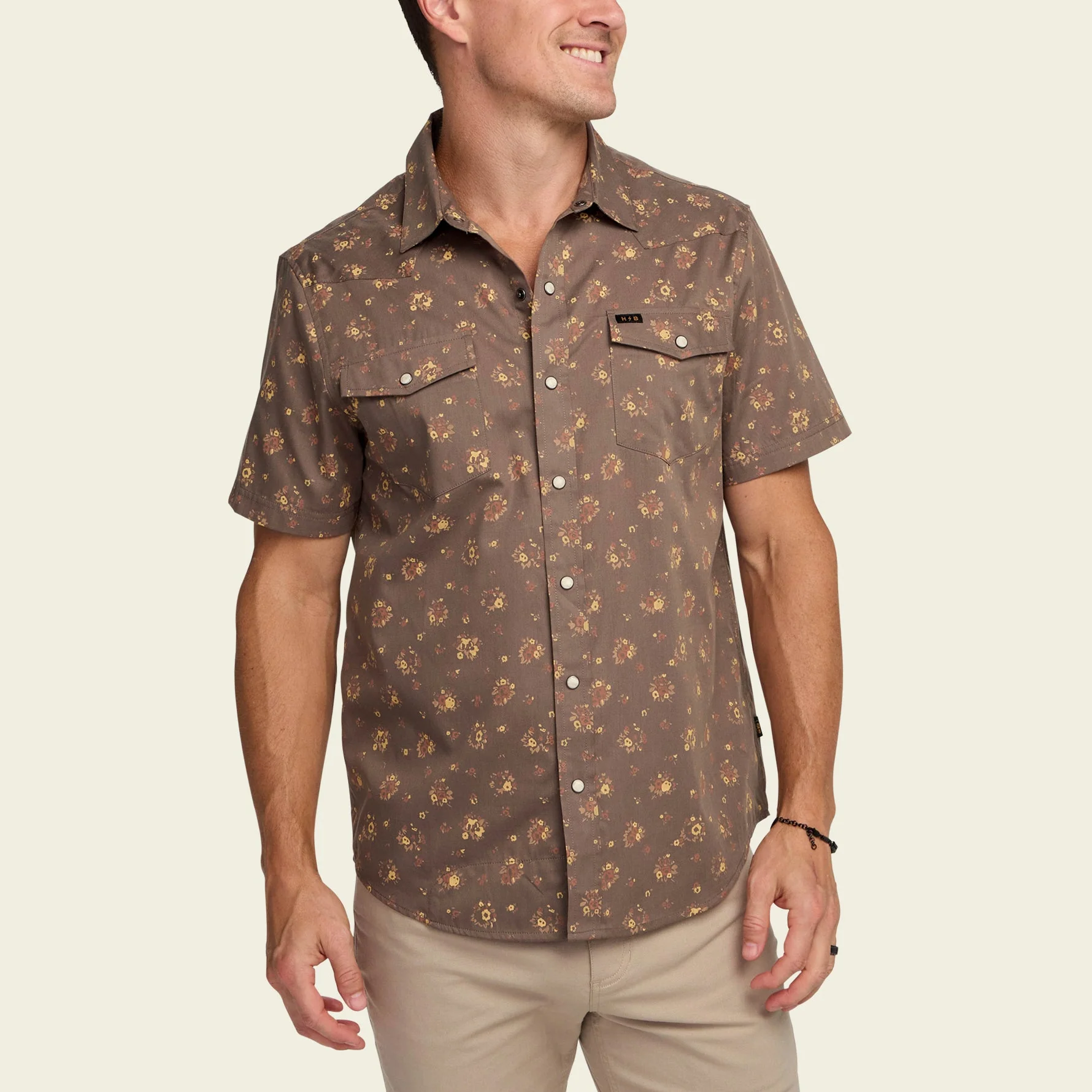 H Bar B Snapshirt - Bouquets : Morel - Image 4