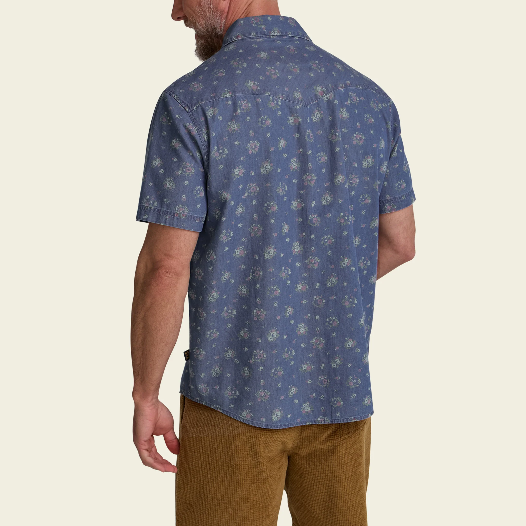 H Bar B Snapshirt - Bouquets : Washed Indigo - Image 7