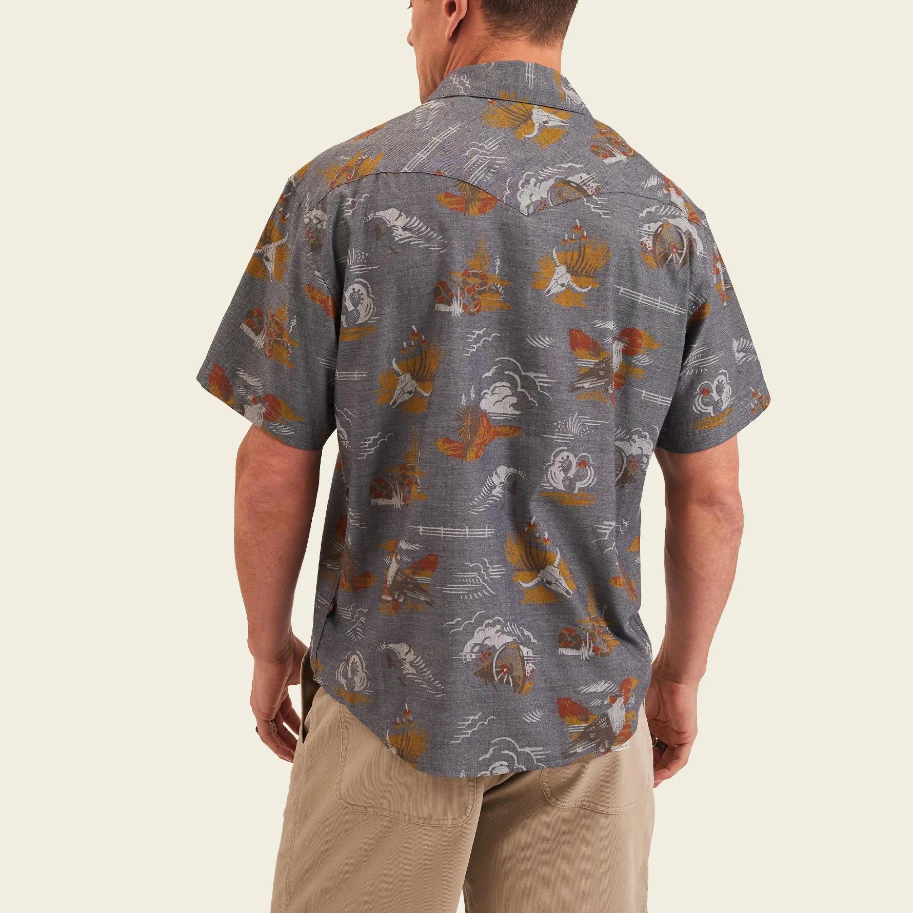 H Bar B Snapshirt - Caracara Country : Charcoal Oxford - Image 4