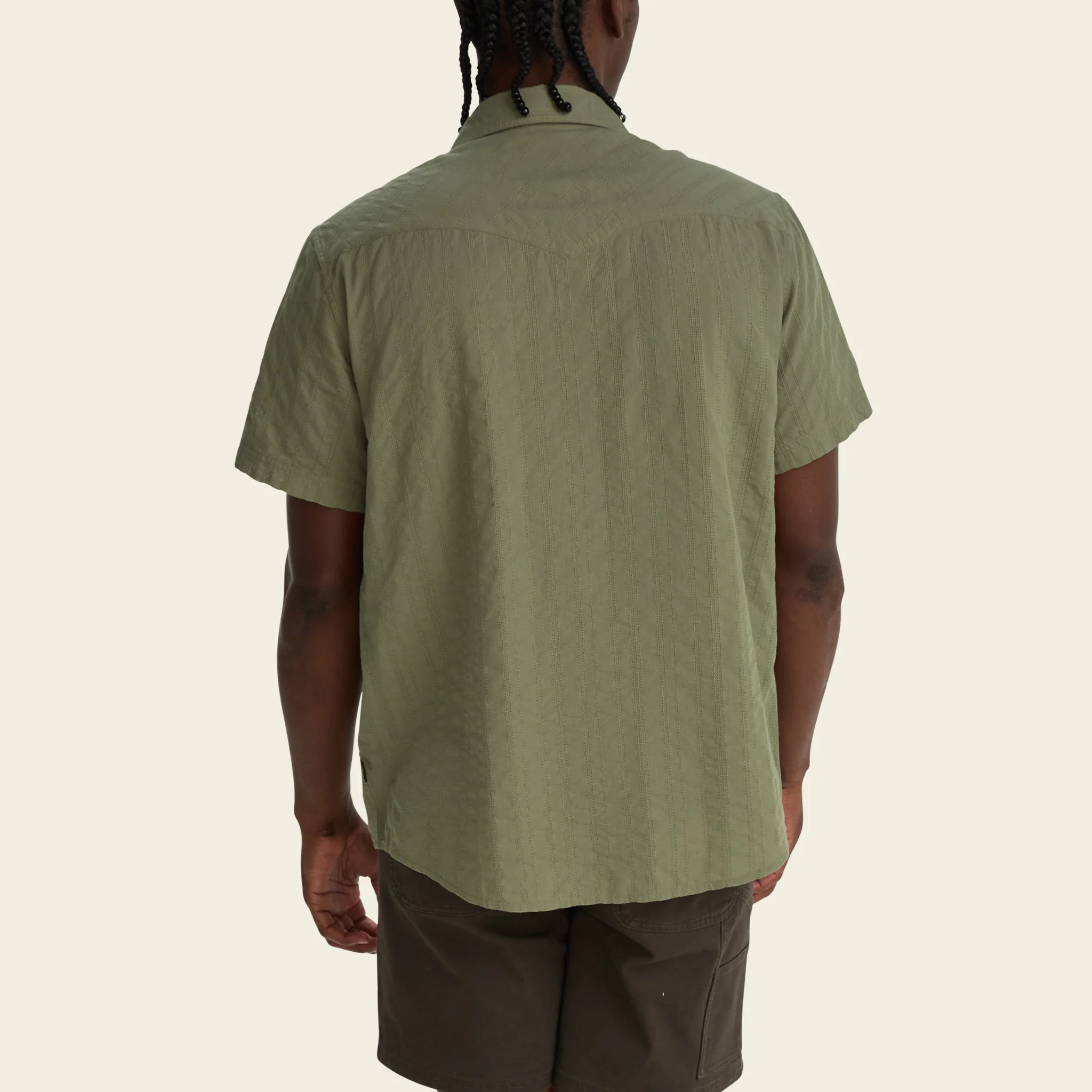 H Bar B Snapshirt - Eyelet Stripe : Cadet - Image 7