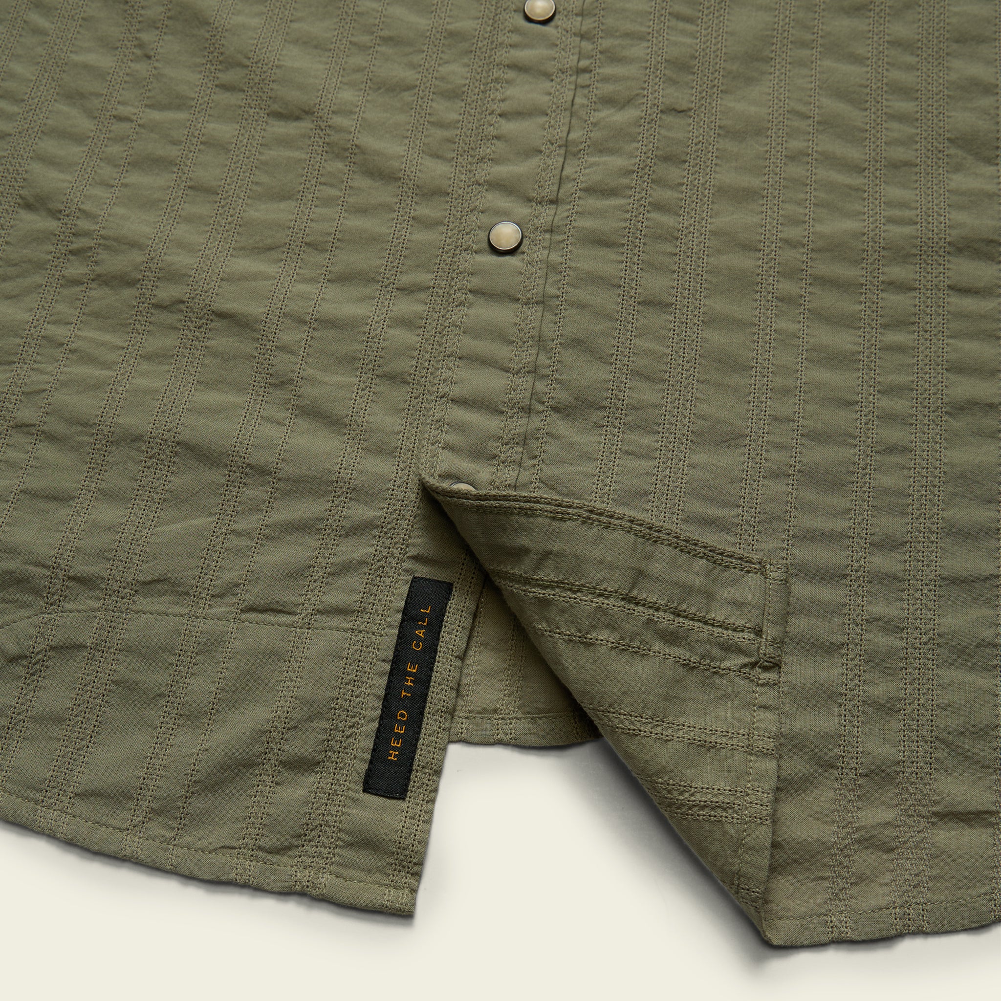 H Bar B Snapshirt - Eyelet Stripe : Cadet - Image 8
