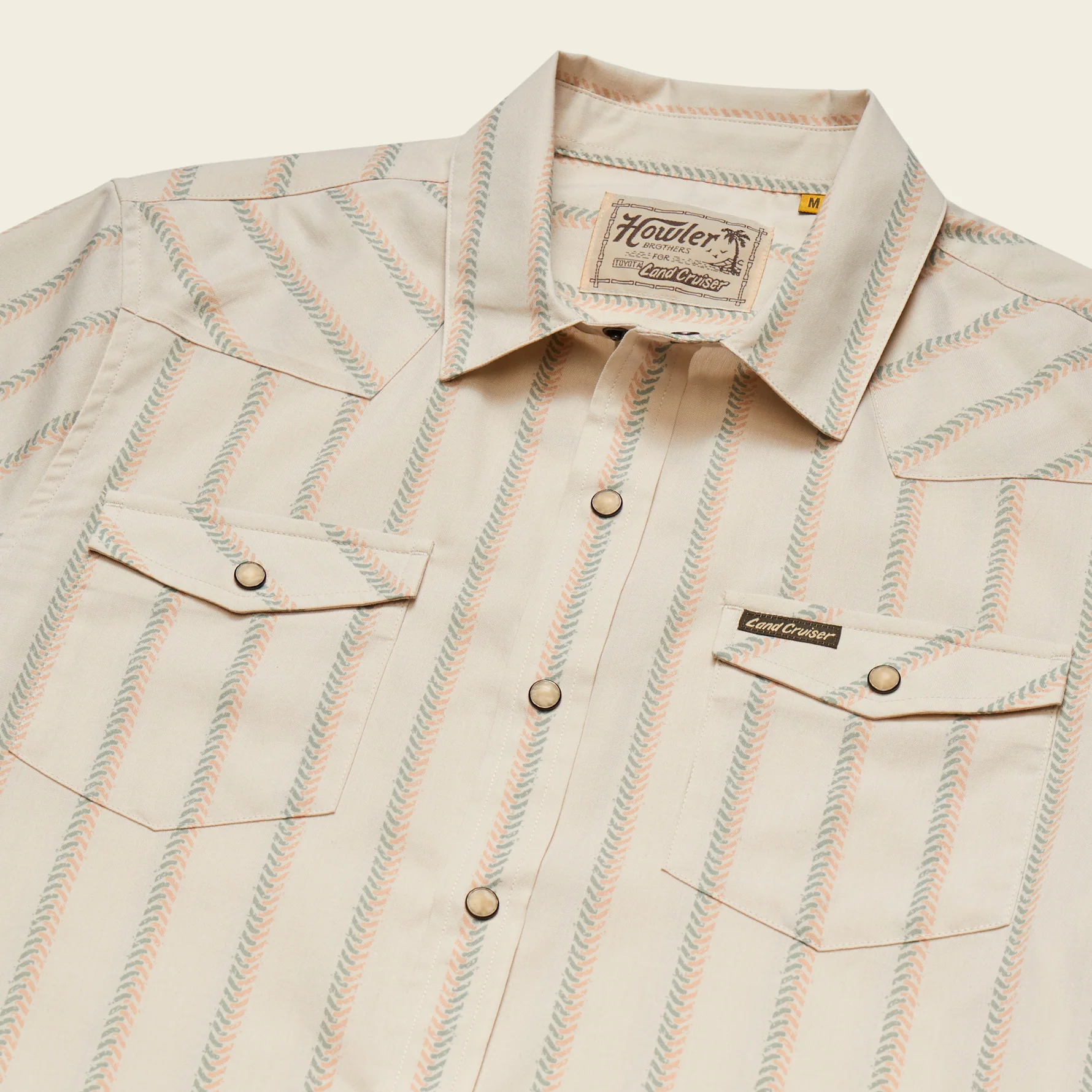 Land Cruiser H Bar B Snapshirt - Tracks : Off White - Image 3