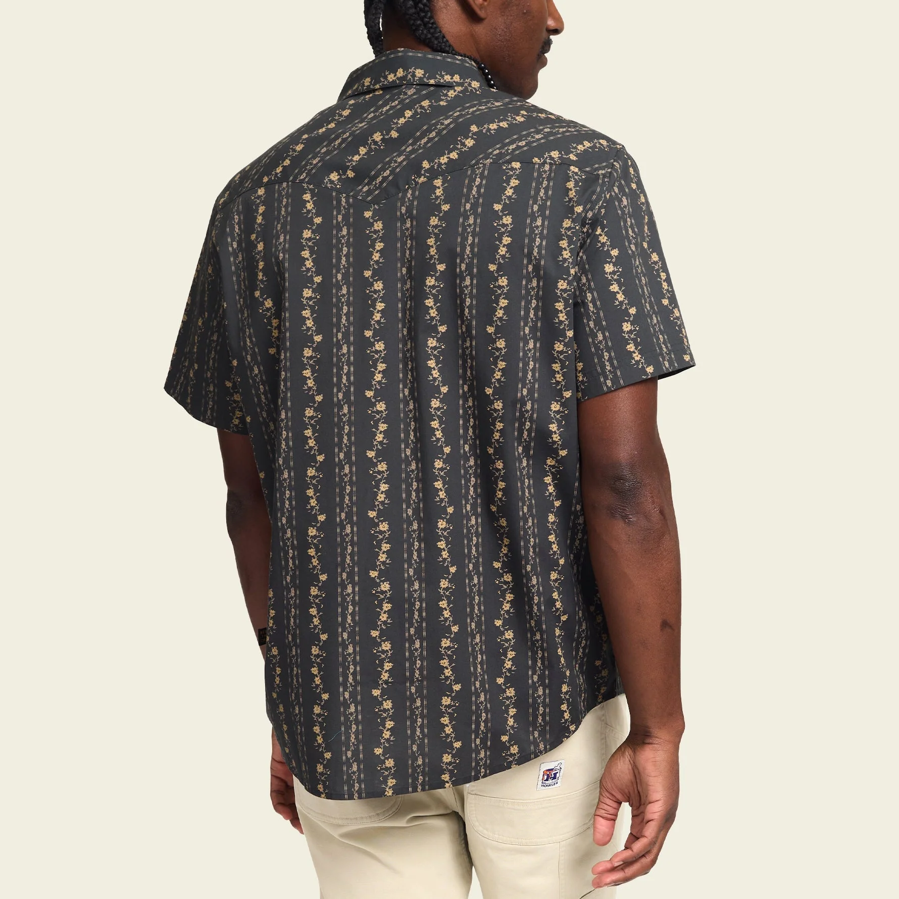 H Bar B Snapshirt - Hibiscus Ribbons : Antique Black - Image 5