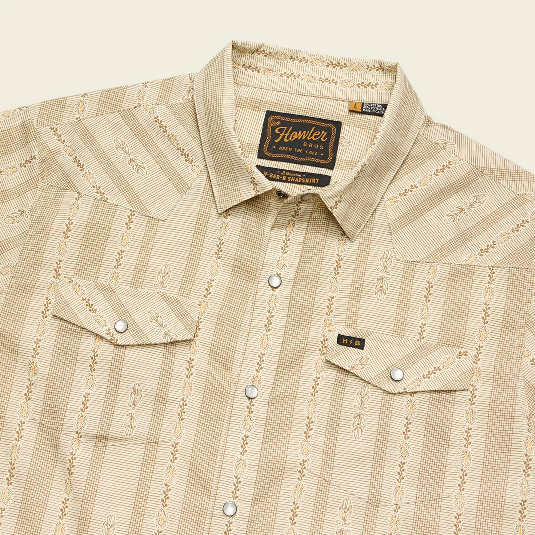 H Bar B Snapshirt - Prairie Garland : Dust - Image 3