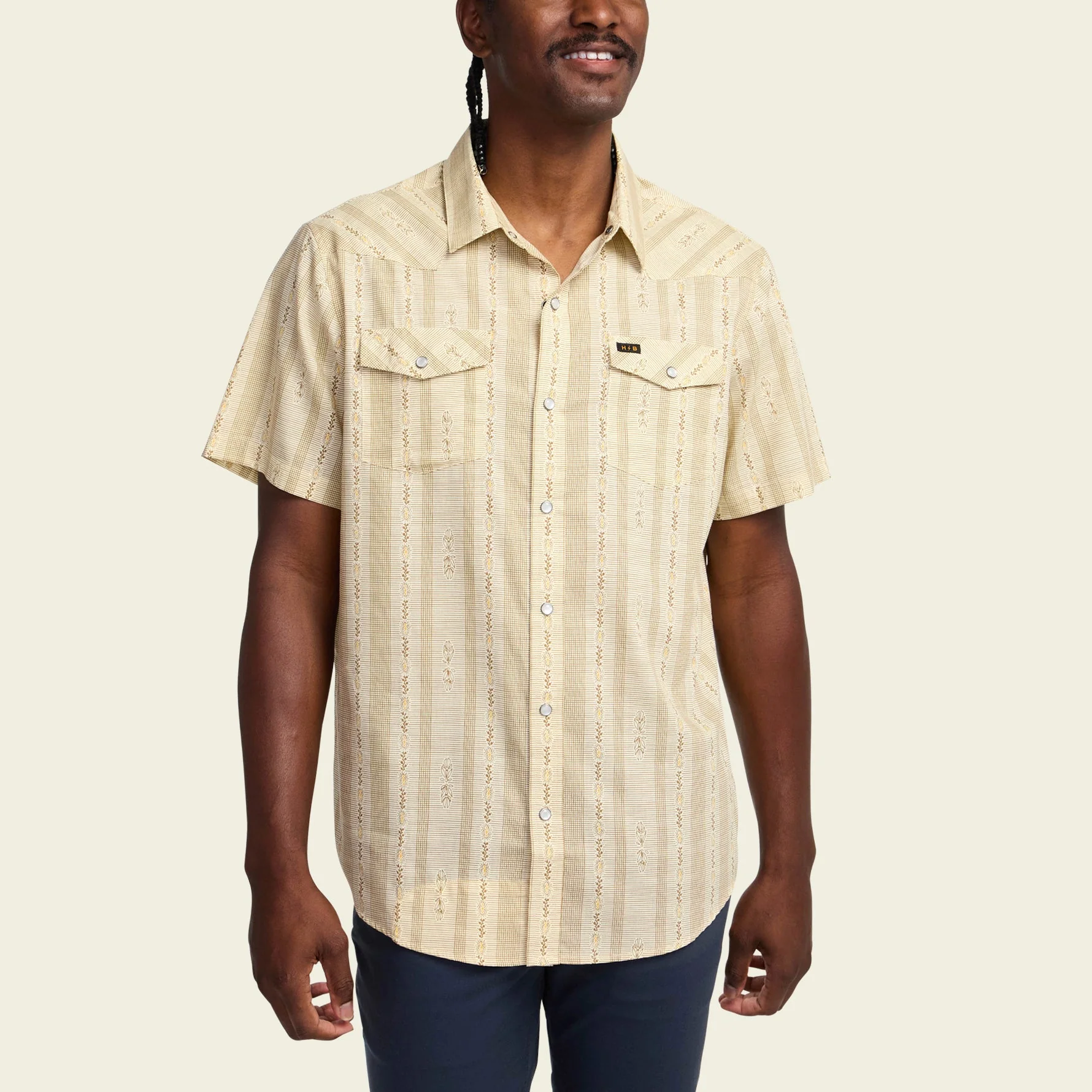 H Bar B Snapshirt - Prairie Garland : Dust - Image 4