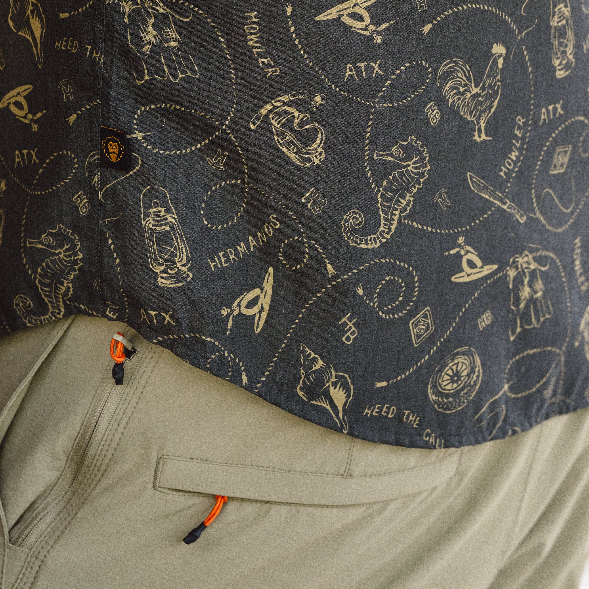H Bar B Snapshirt - Sea Rodeo : Antique Black - Image 9