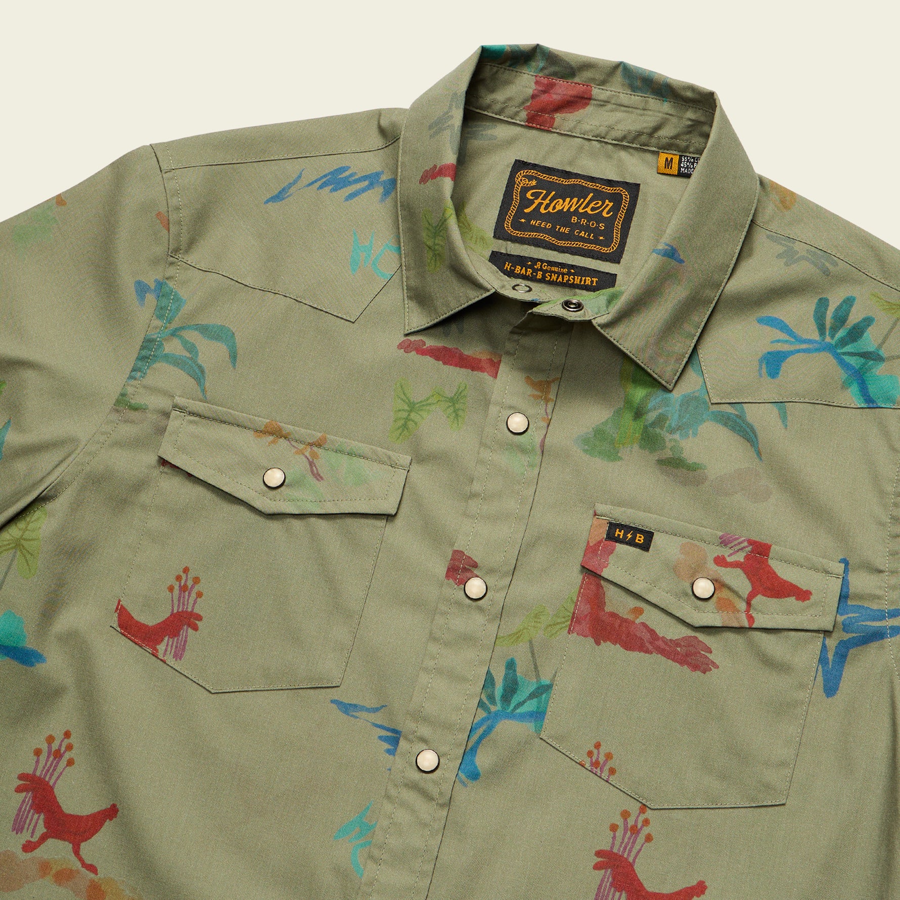 H Bar B Snapshirt - Vision Quest : Olive - Image 3