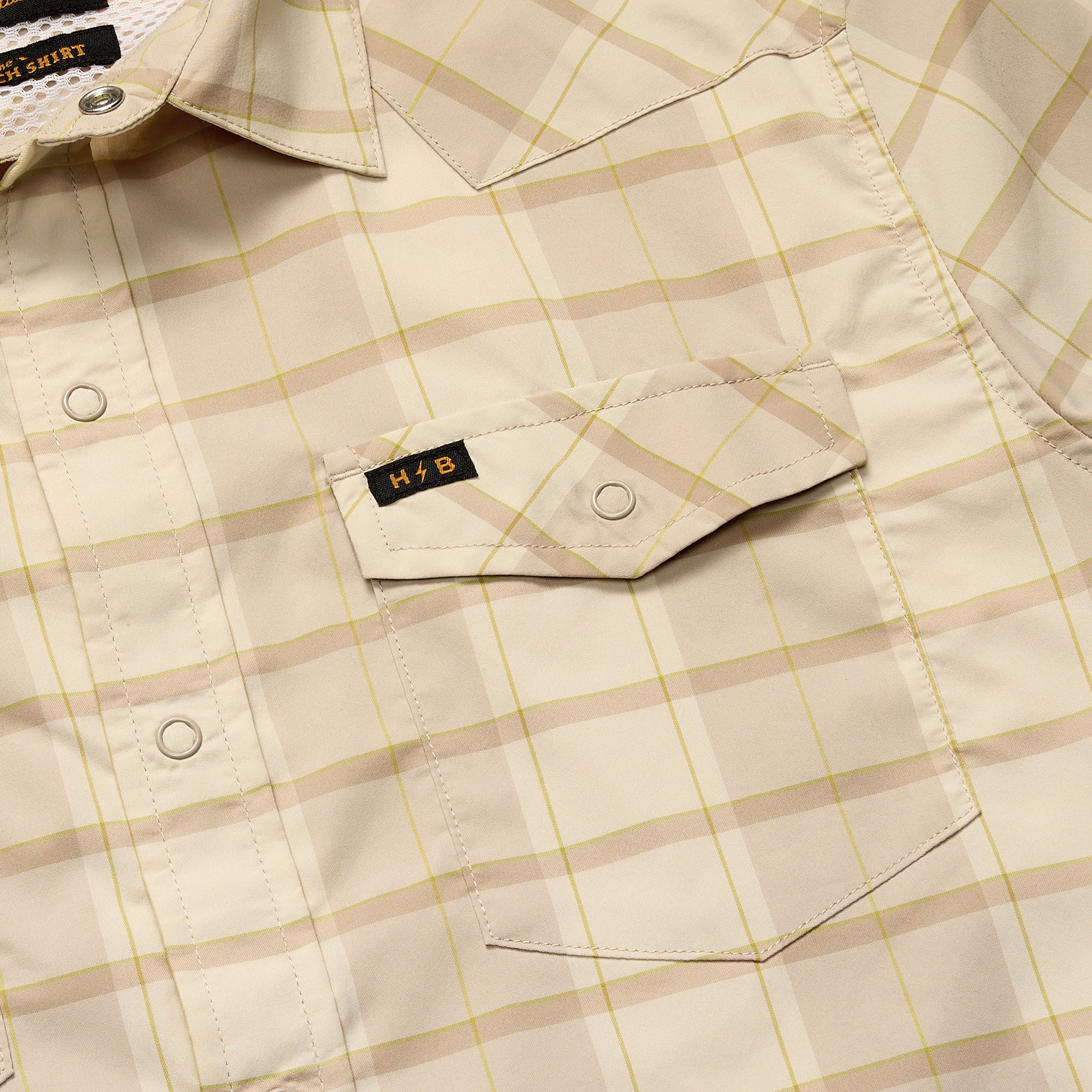 H Bar B Tech Longsleeve - Braden Plaid : Faded Khaki - Image 6