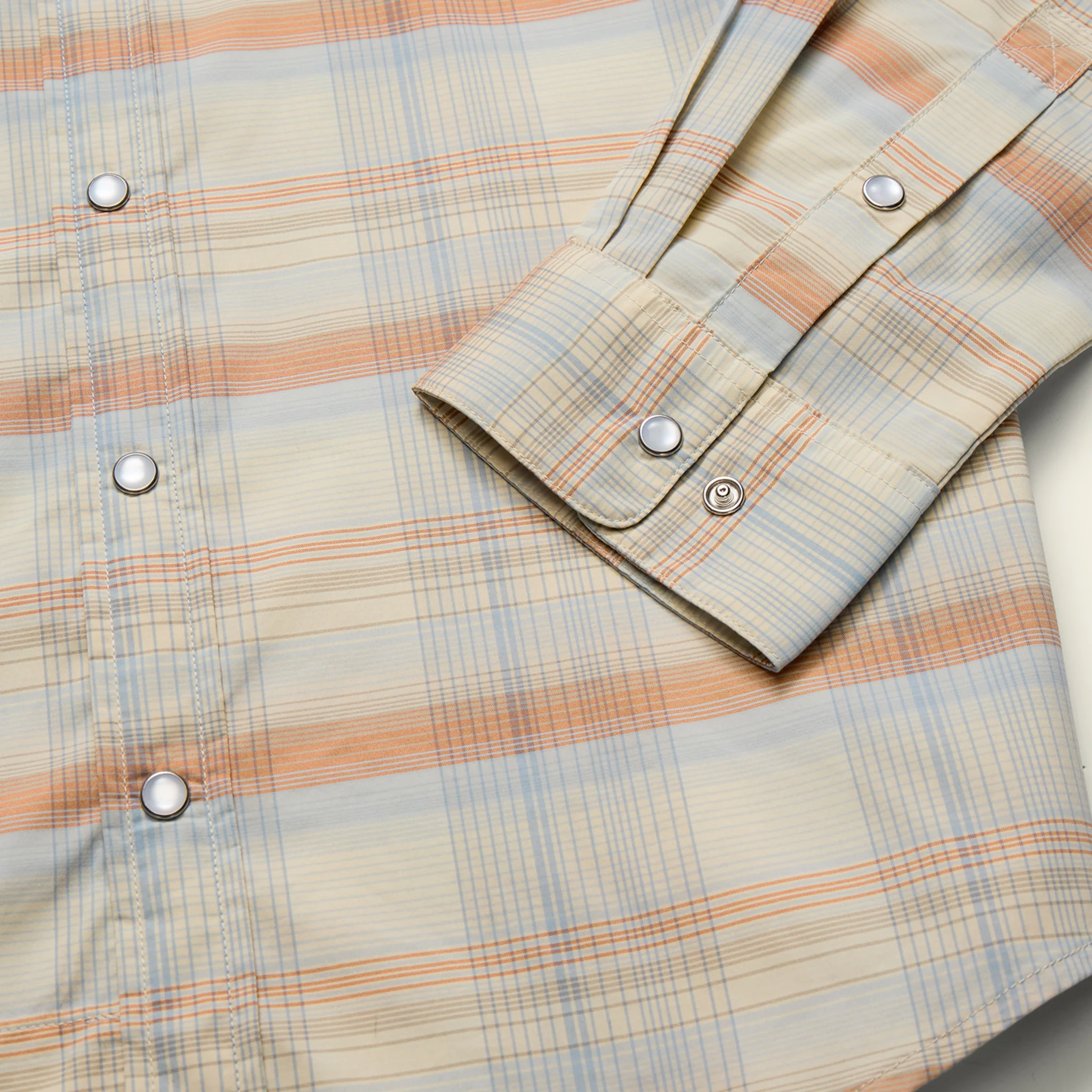 H Bar B Tech Longsleeve - Cameron Plaid : Cream - Image 5