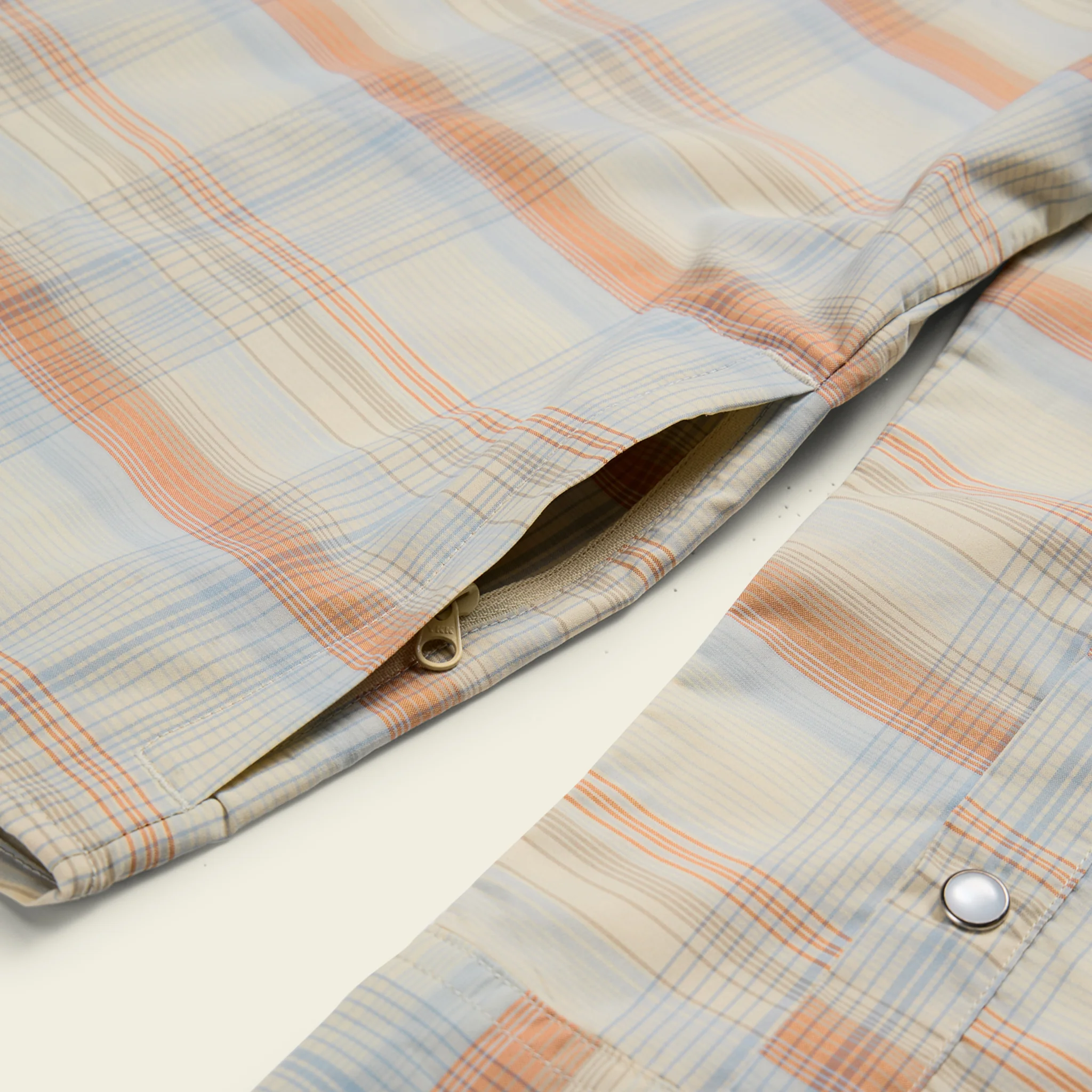 H Bar B Tech Longsleeve - Cameron Plaid : Cream - Image 7