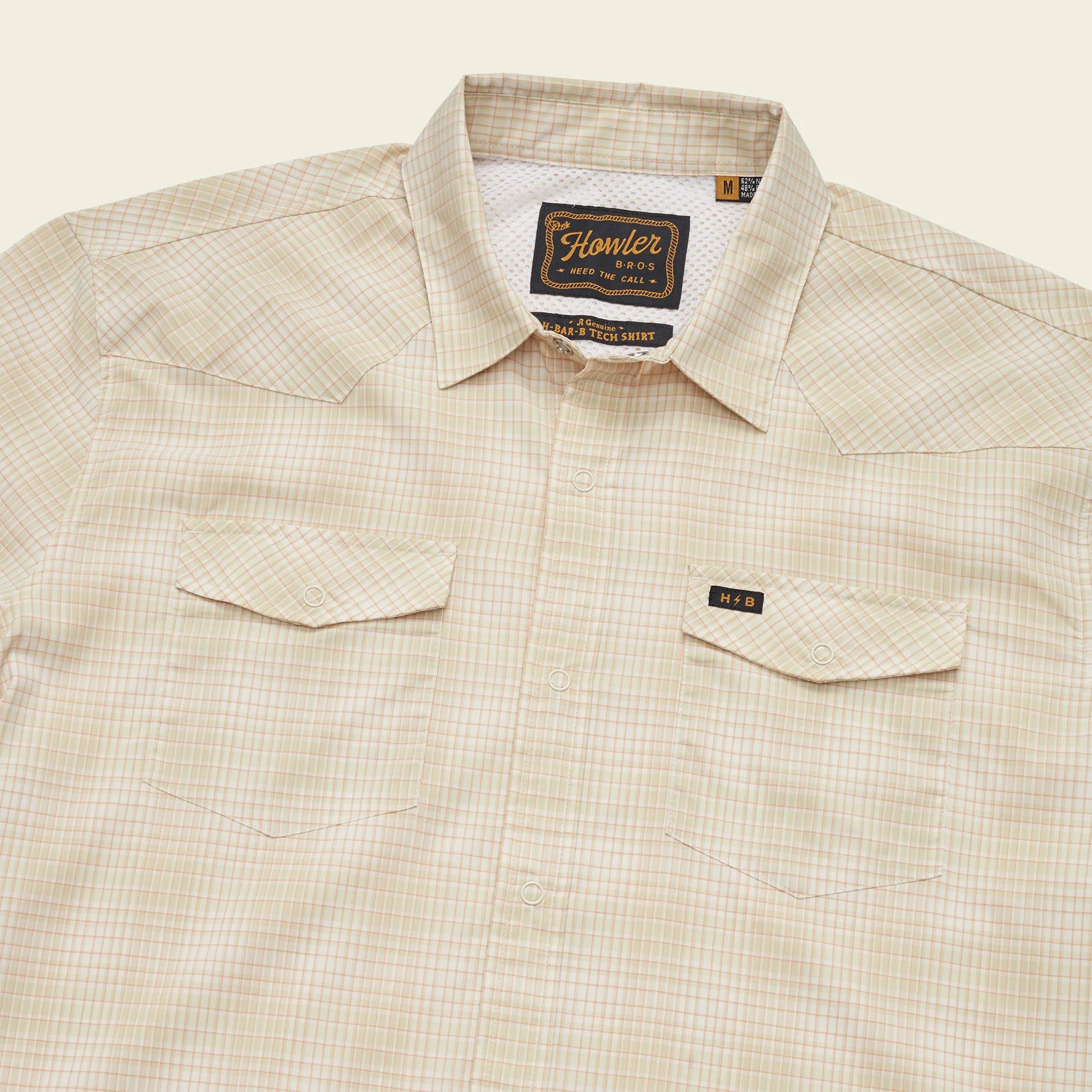 H Bar B Tech Longsleeve - Eason Plaid : Pistachio - Image 3