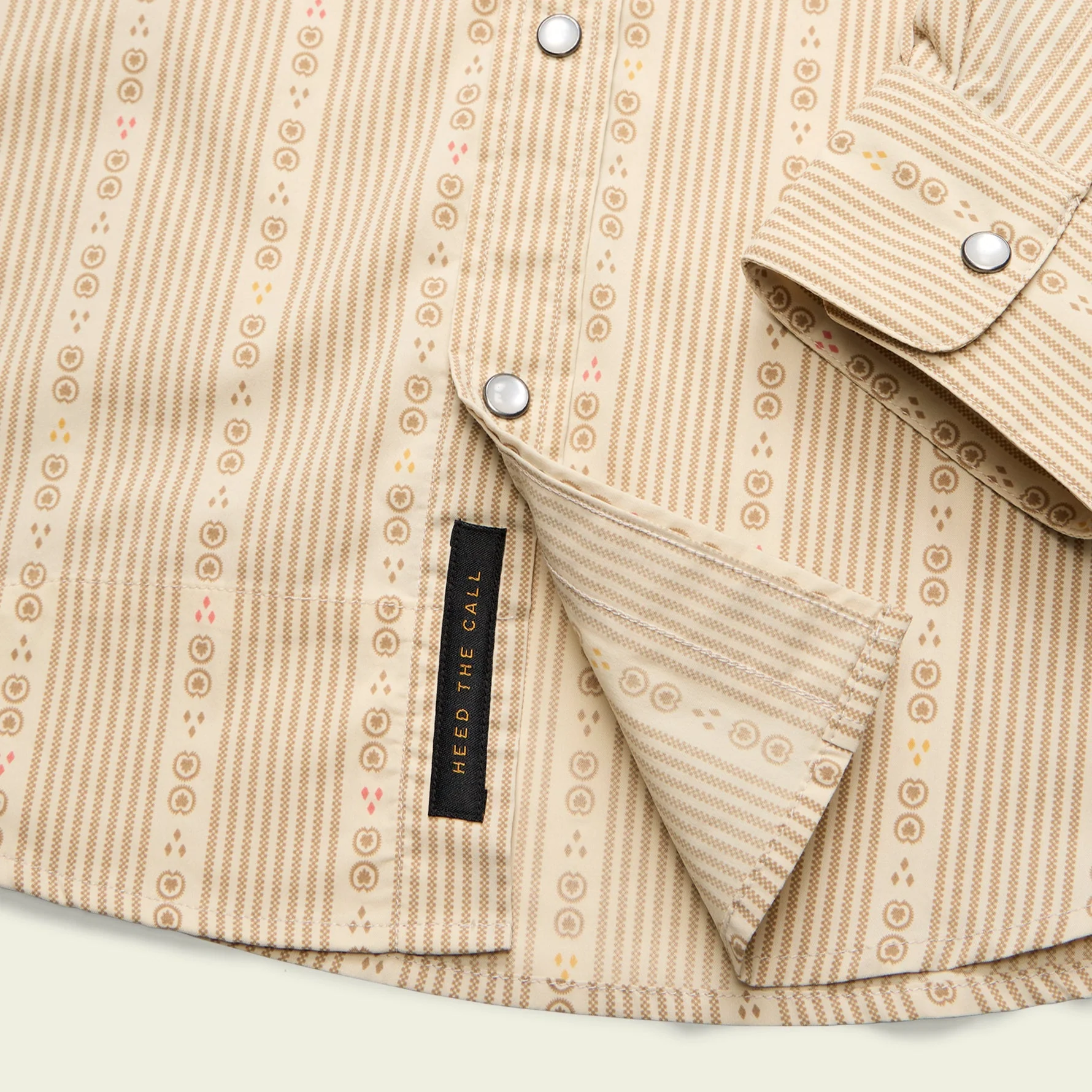H Bar B Tech Longsleeve - Mosquero Stripe : Brown Rice - Image 6