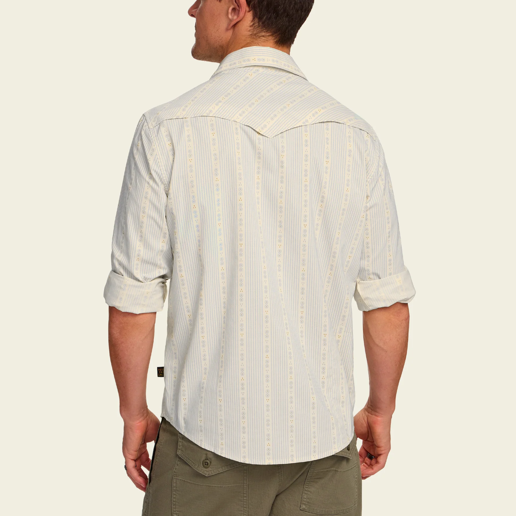 H Bar B Tech Longsleeve - Mosquero Stripe : Off White - Image 5