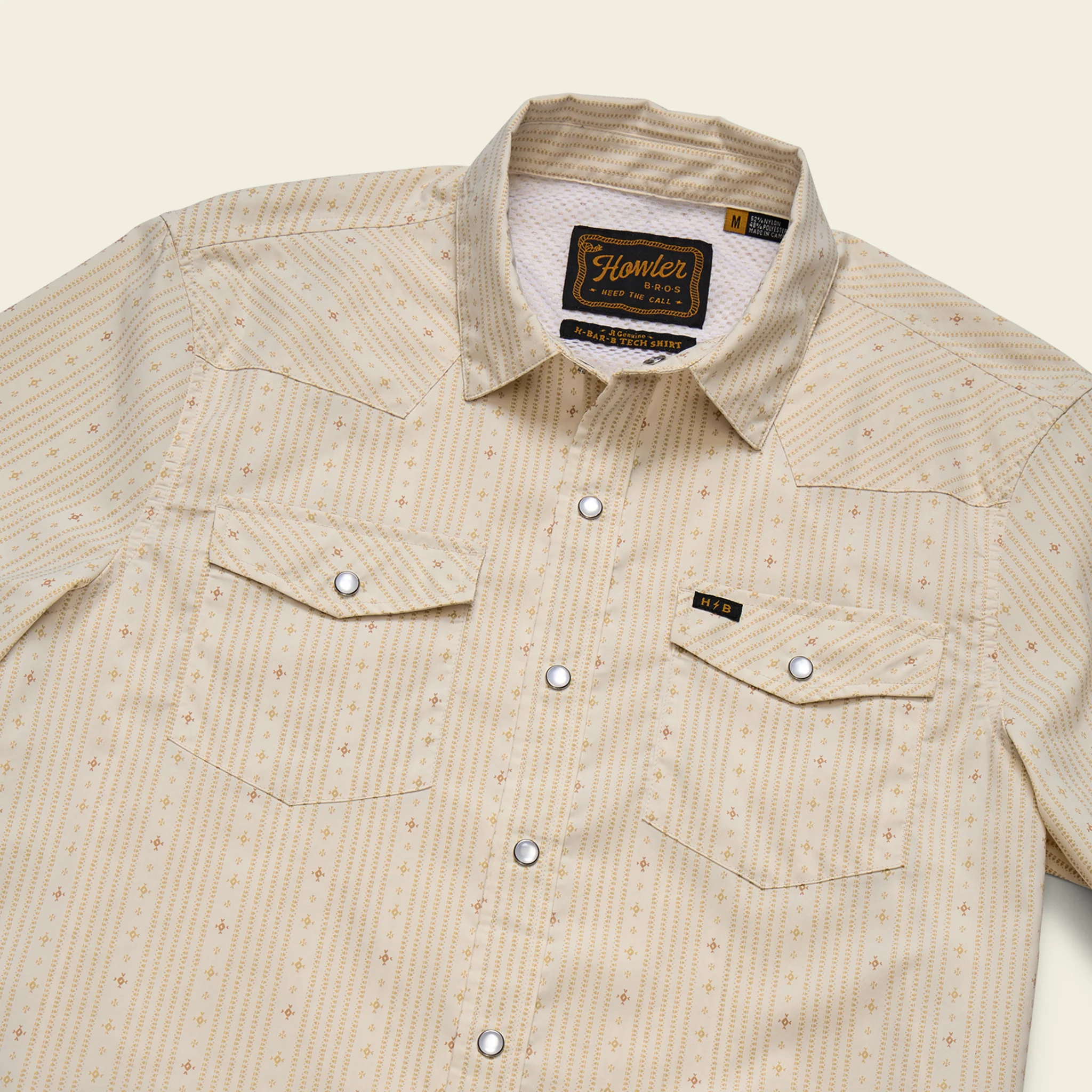 H Bar B Tech Longsleeve - Supernova Stripe : Leche - Image 3