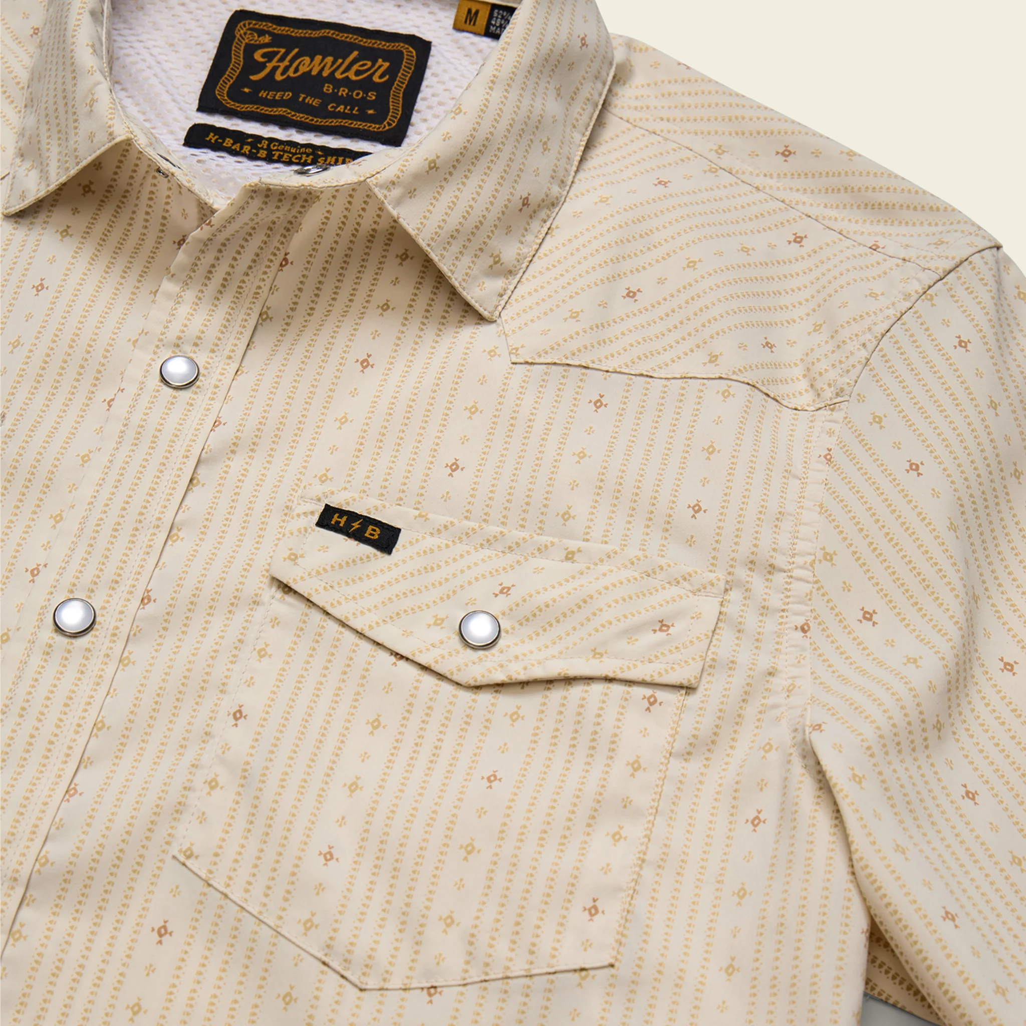 H Bar B Tech Longsleeve - Supernova Stripe : Leche - Image 5