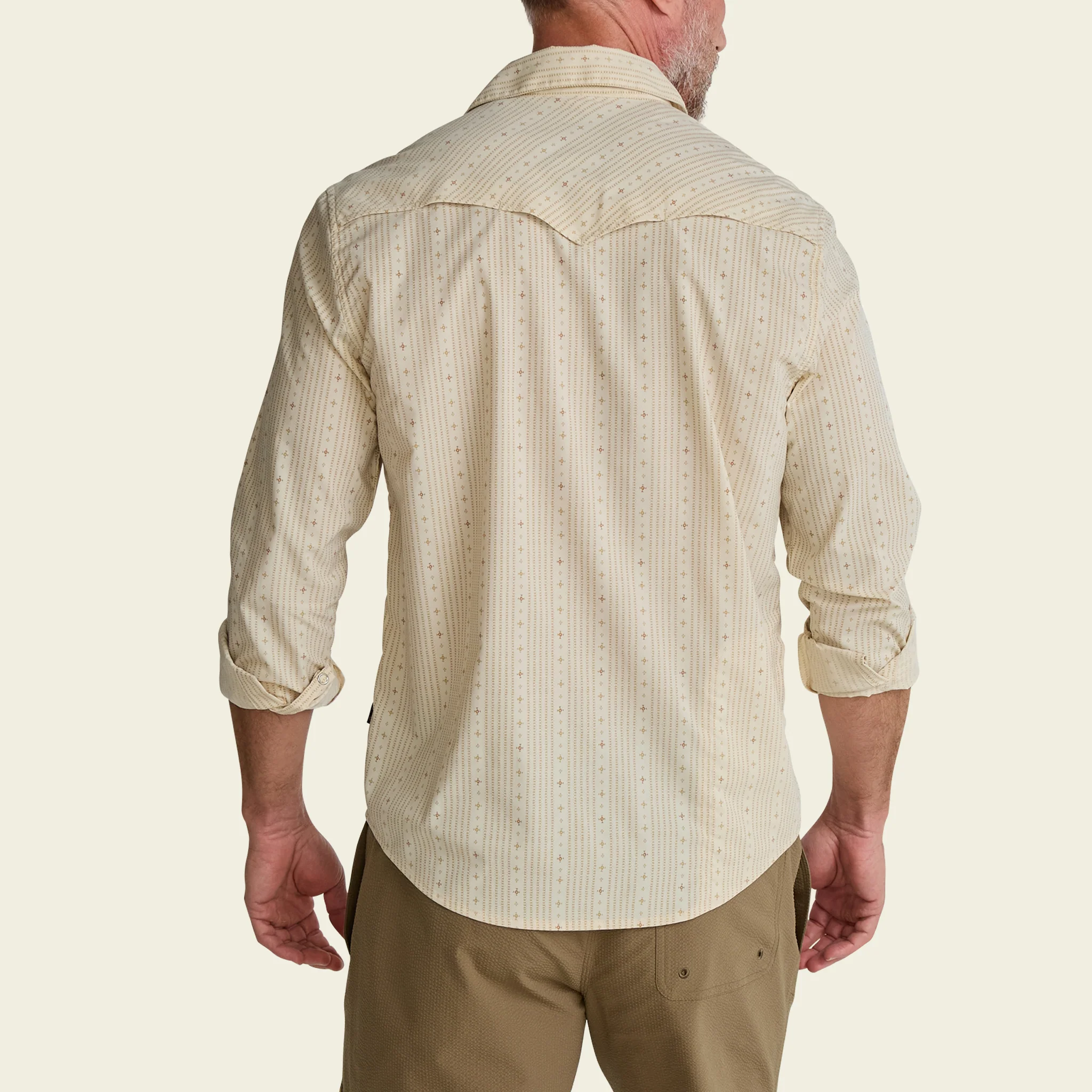 H Bar B Tech Longsleeve - Supernova Stripe : Leche - Image 6