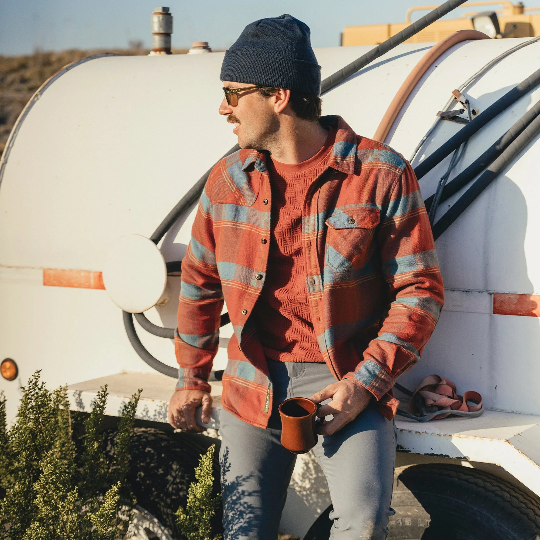 Harker's Flannel - Backdrop Plaid : Terracotta - Image 2
