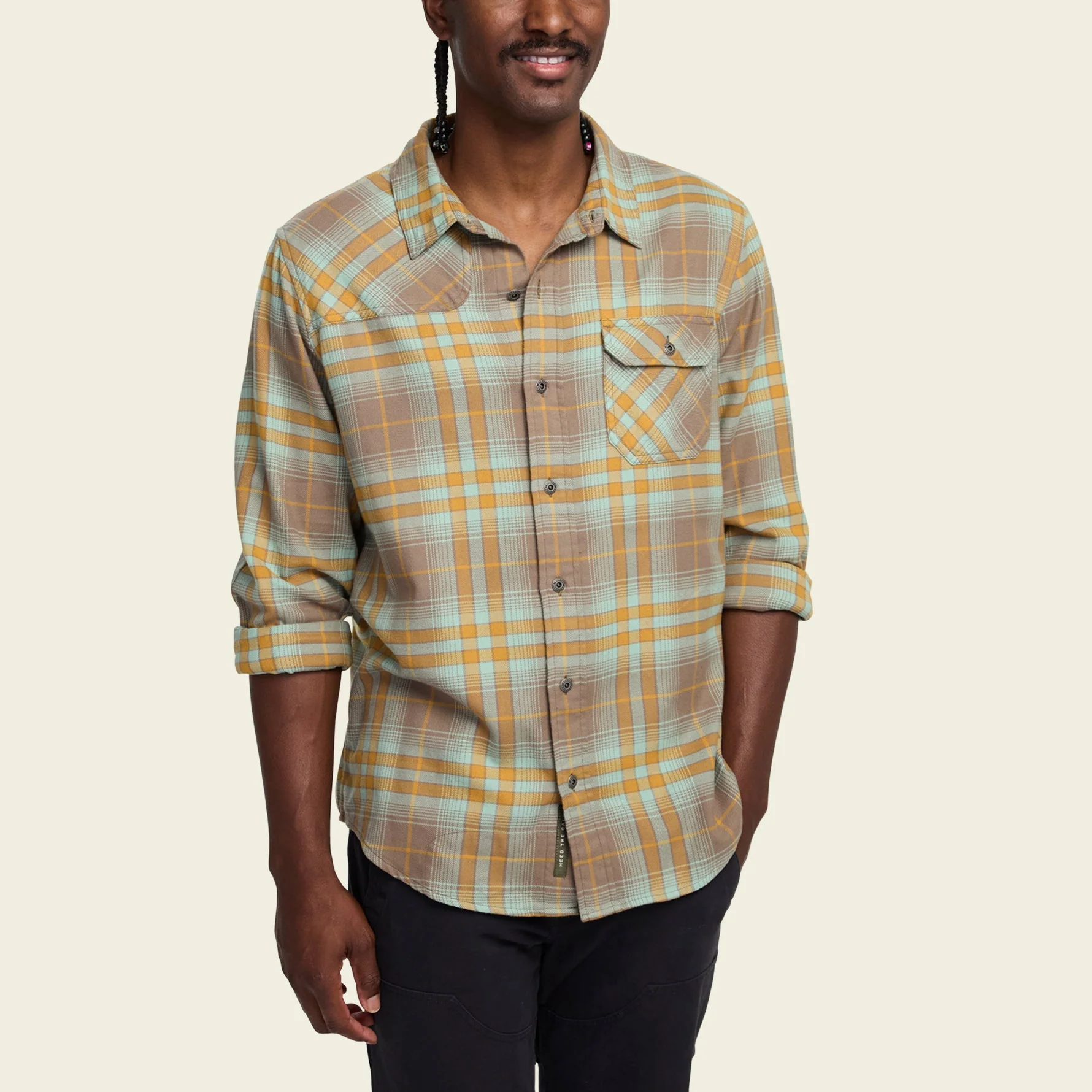 Harker's Flannel - Kempton Plaid : Taupe - Image 4