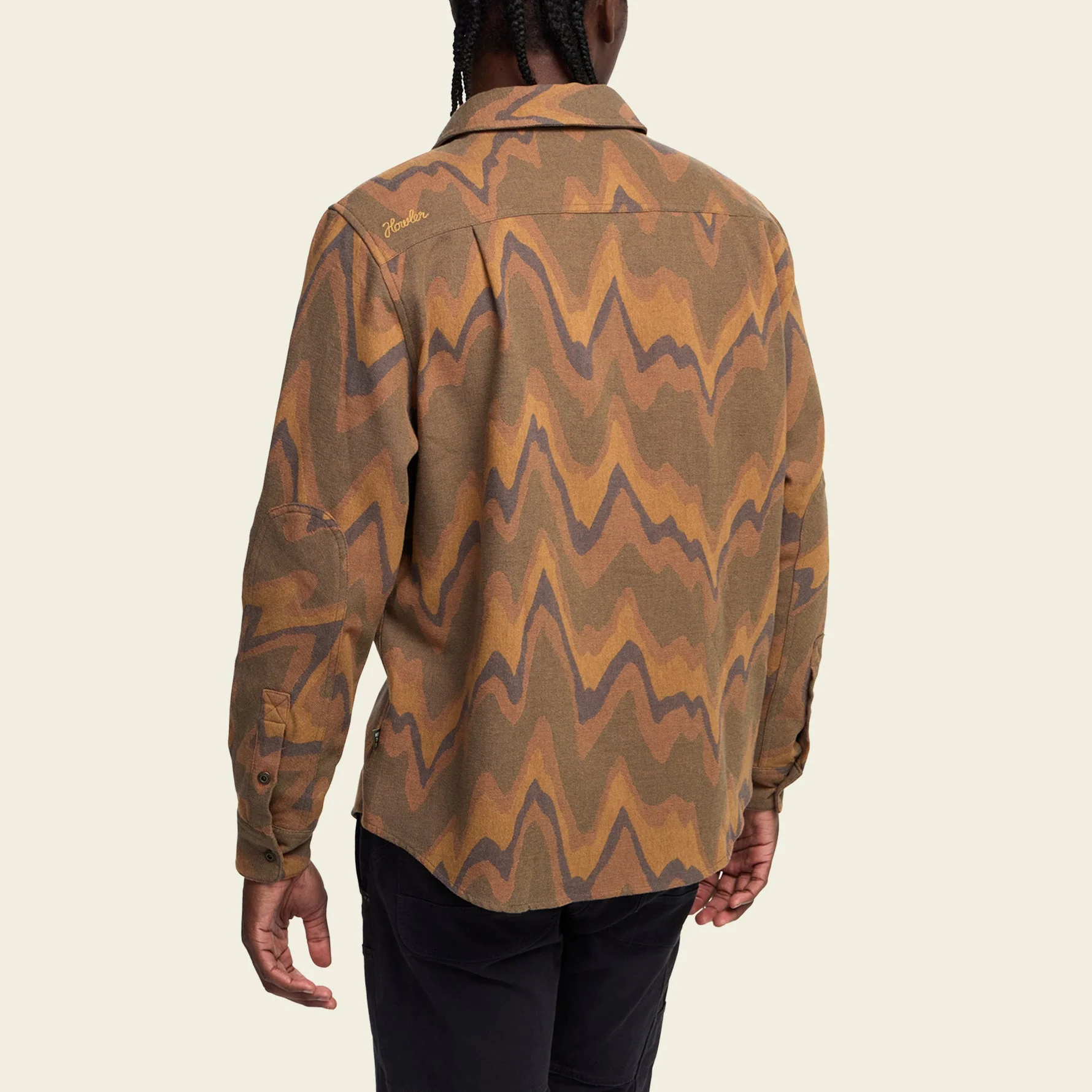 Harker's Flannel - Sediment Jacquard : Camel - Image 5