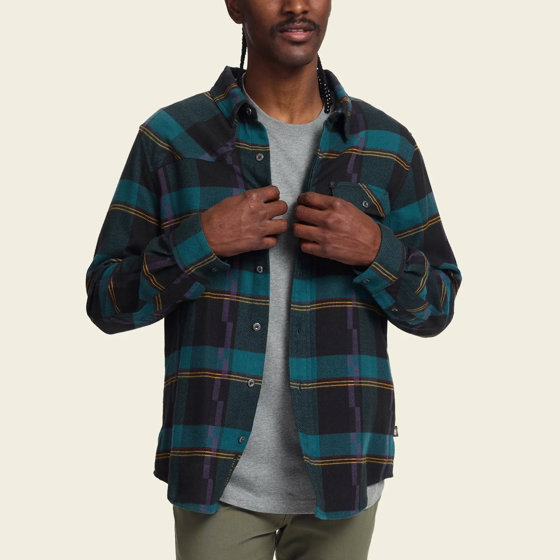Harker's Flannel - Backdrop Plaid : Phantom Blue - Image 4