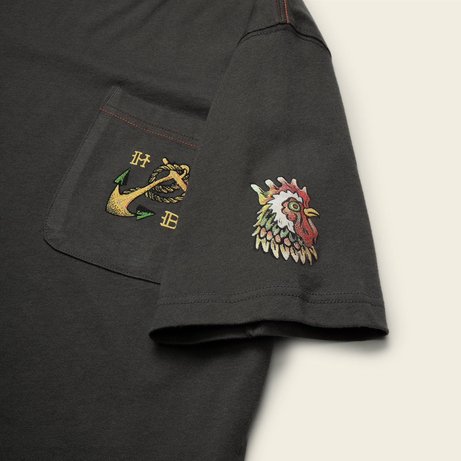 HFTTMM Cotton Pocket T-Shirt - Antique Black - Image 3