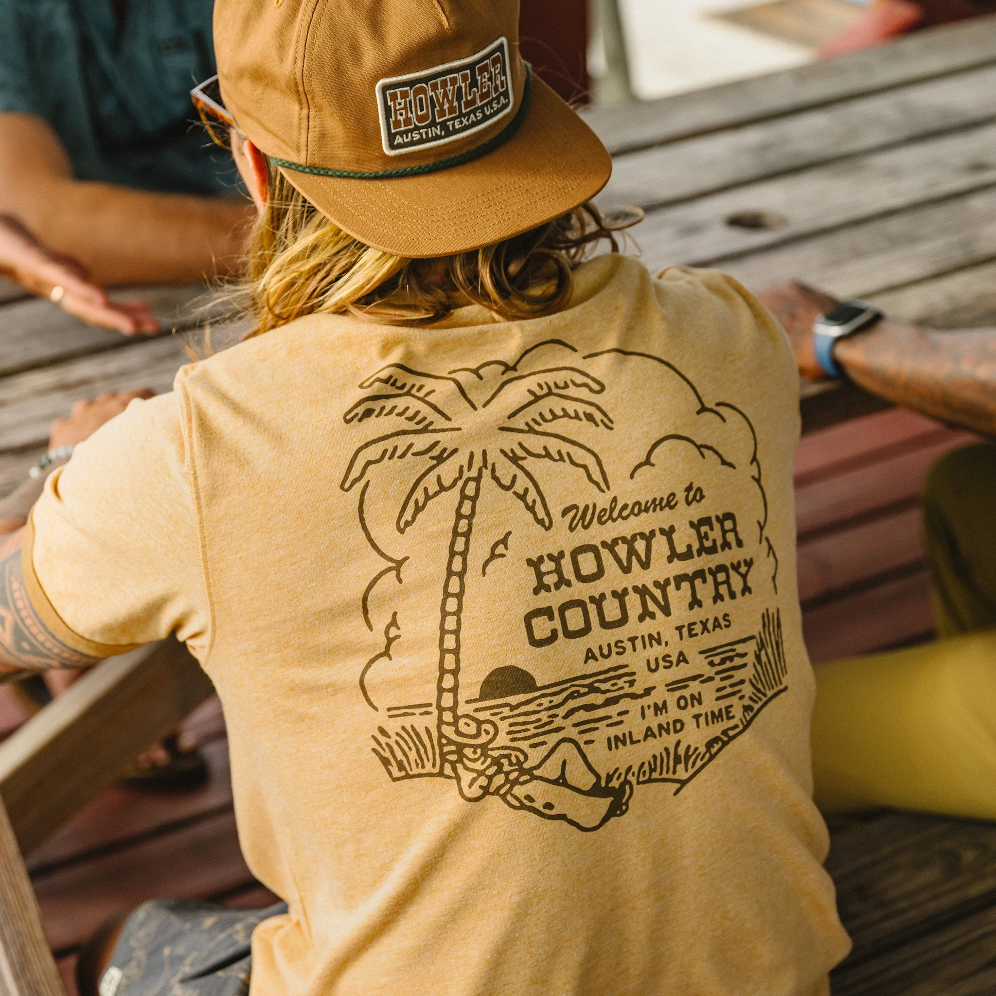 Howler Country Cotton Ringer T - Honey Heather - Image 2