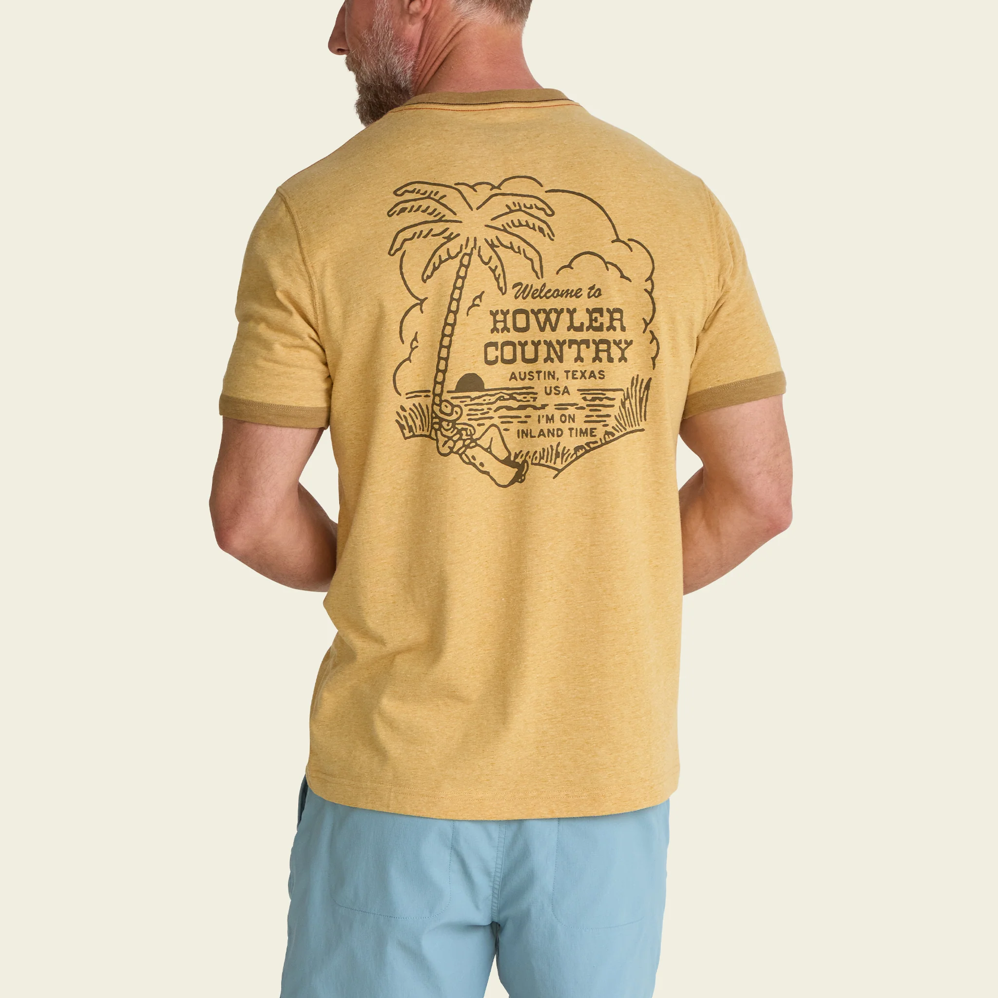 Howler Country Cotton Ringer T - Honey Heather - Image 5
