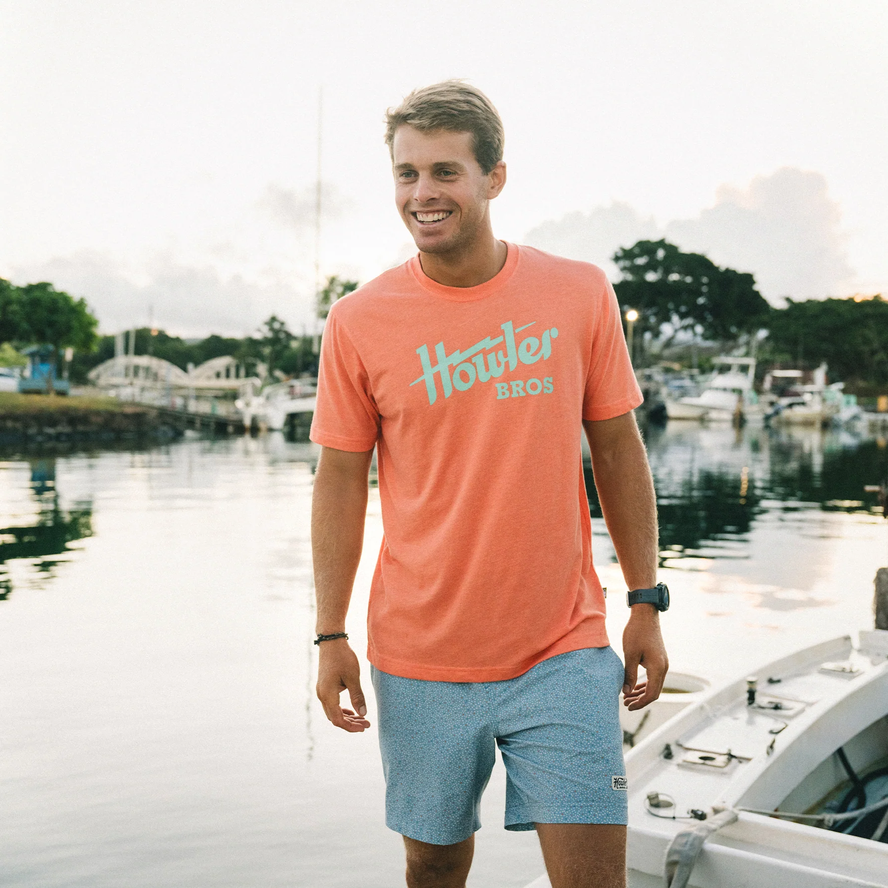 Howler Electric T-Shirt - Coral Heather - Image 2