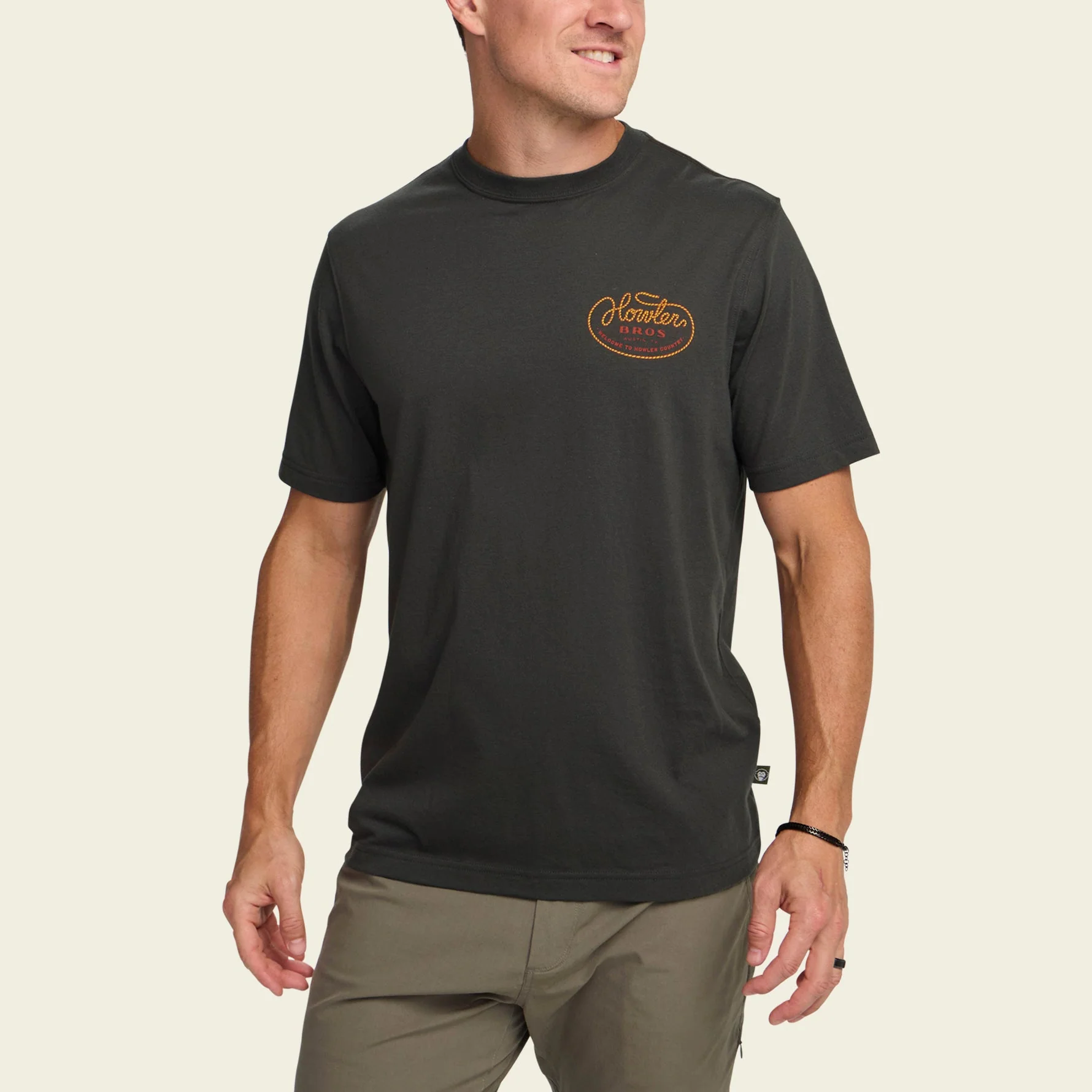 Howler Lasso T-Shirt - Antique Black - Image 4