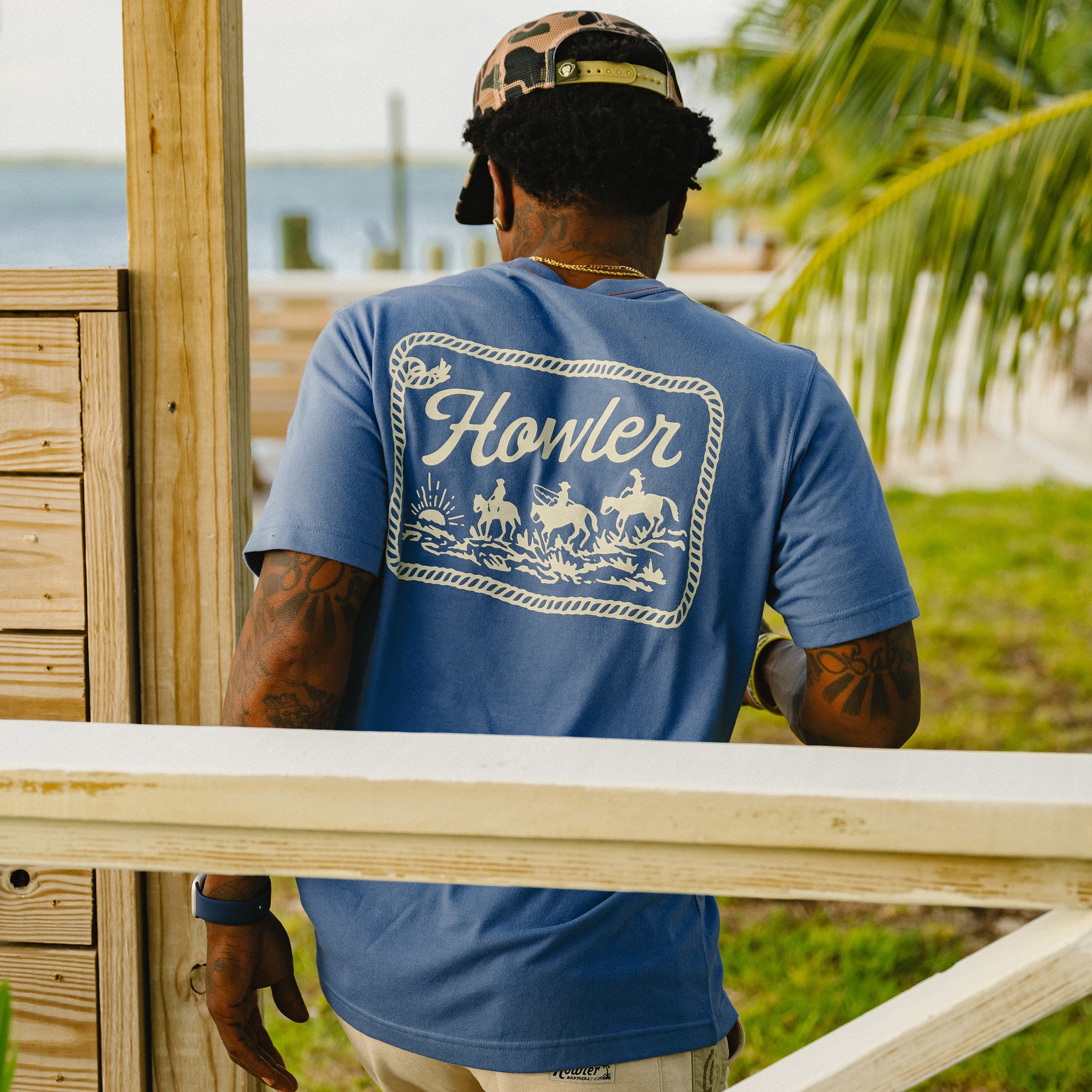 Howler Posse T-Shirt - Blue Horizon - Image 2