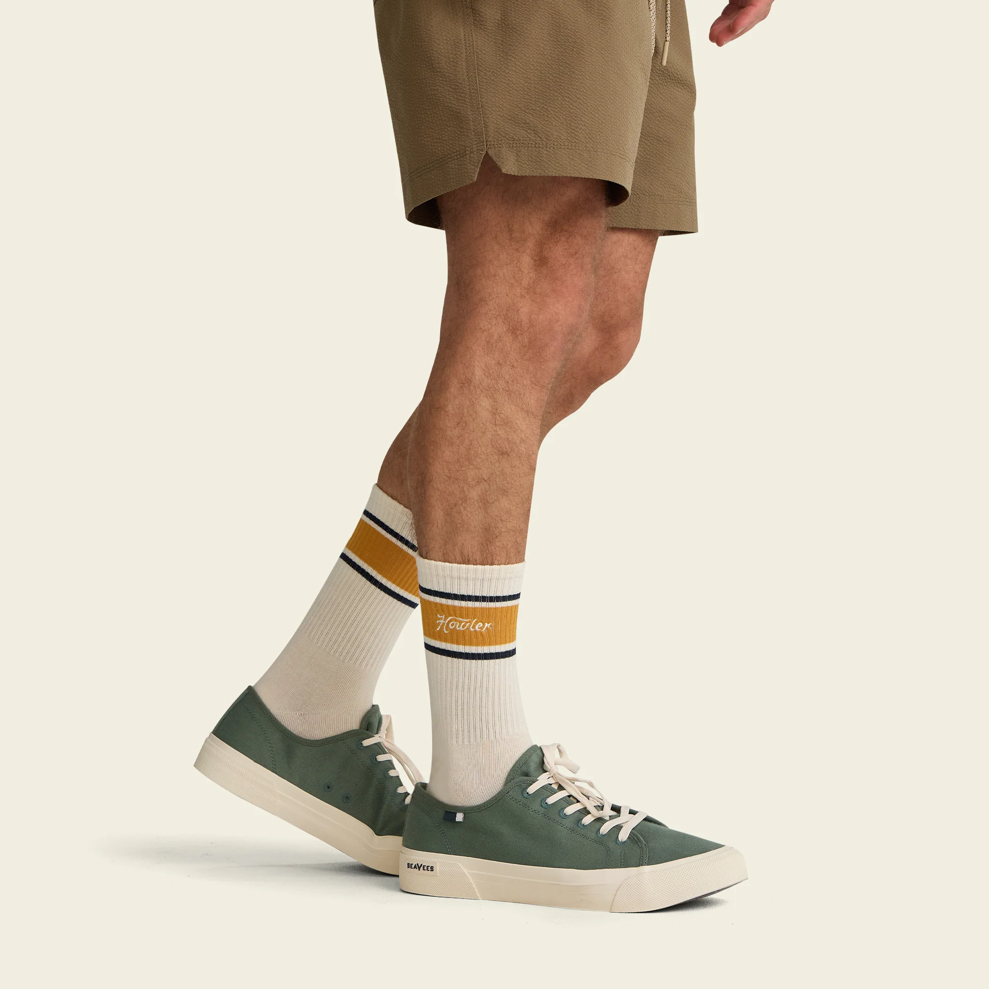 Howler Script Socks - White / Gold - Image 2