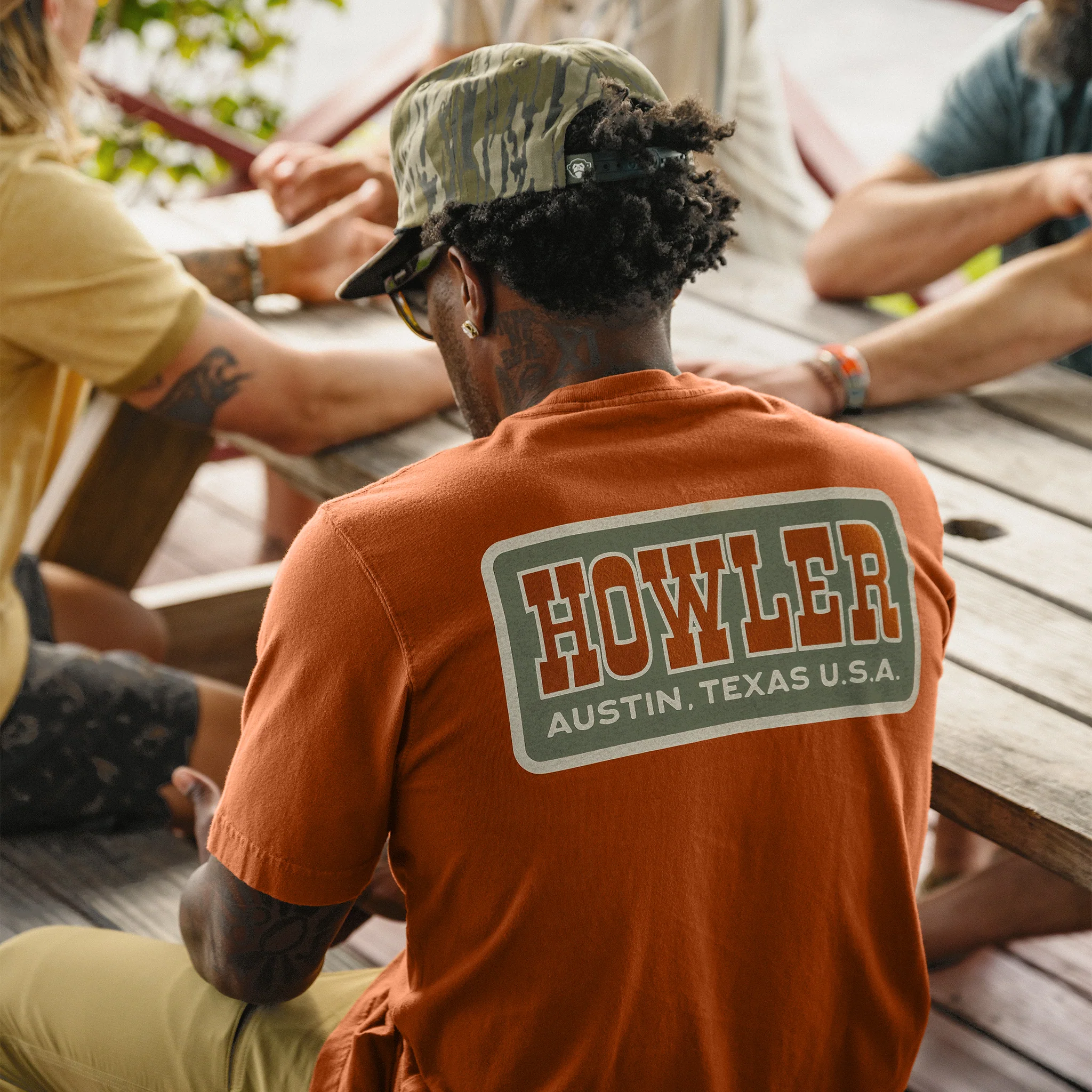Howler Slab Cotton T-Shirt - Caramel - Image 2
