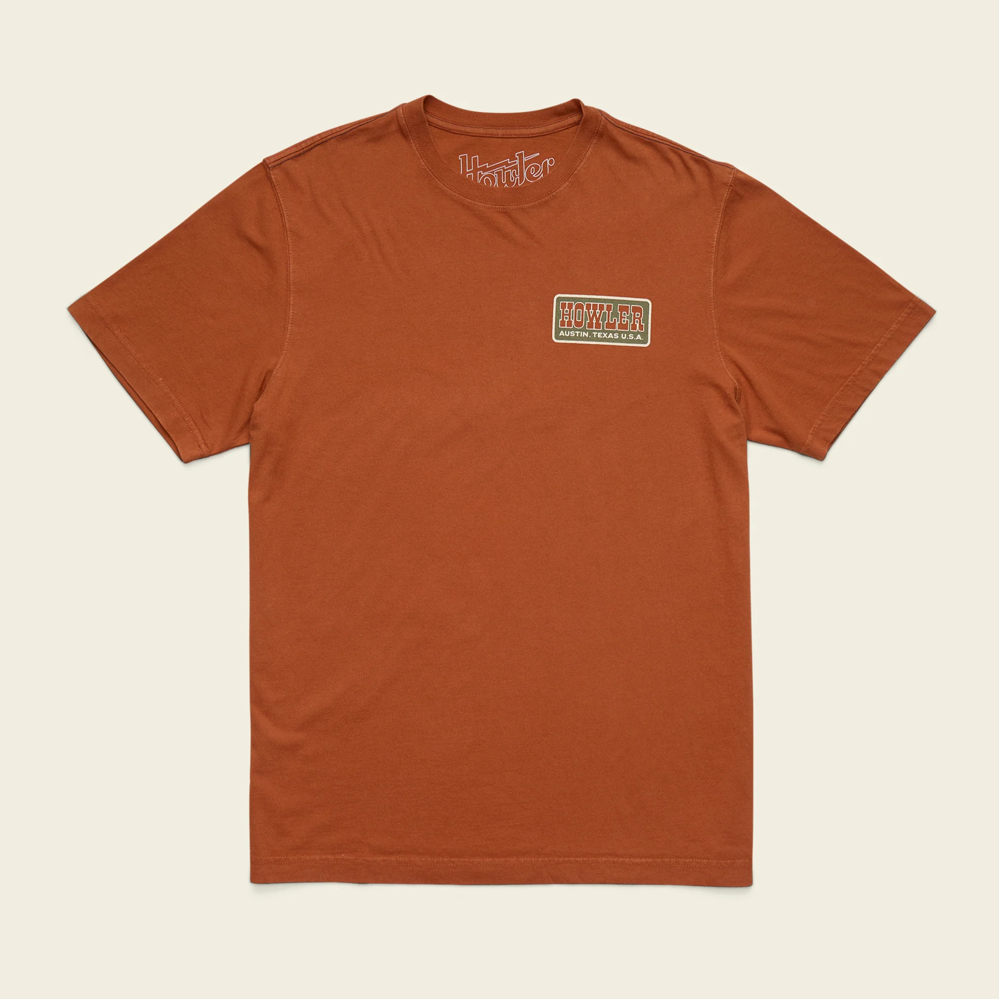 Howler Slab Cotton T-Shirt - Caramel - Image 3