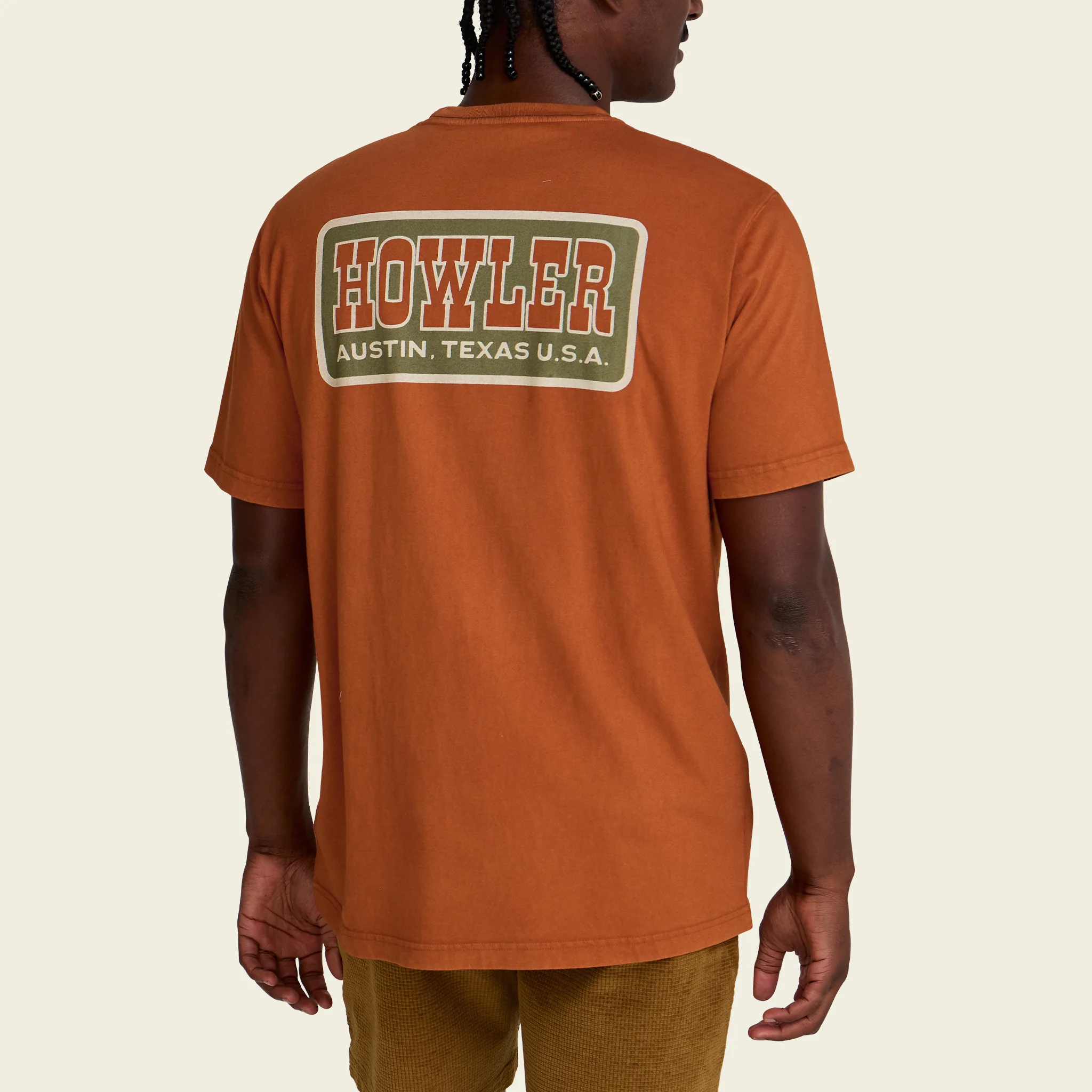Howler Slab Cotton T-Shirt - Caramel - Image 5