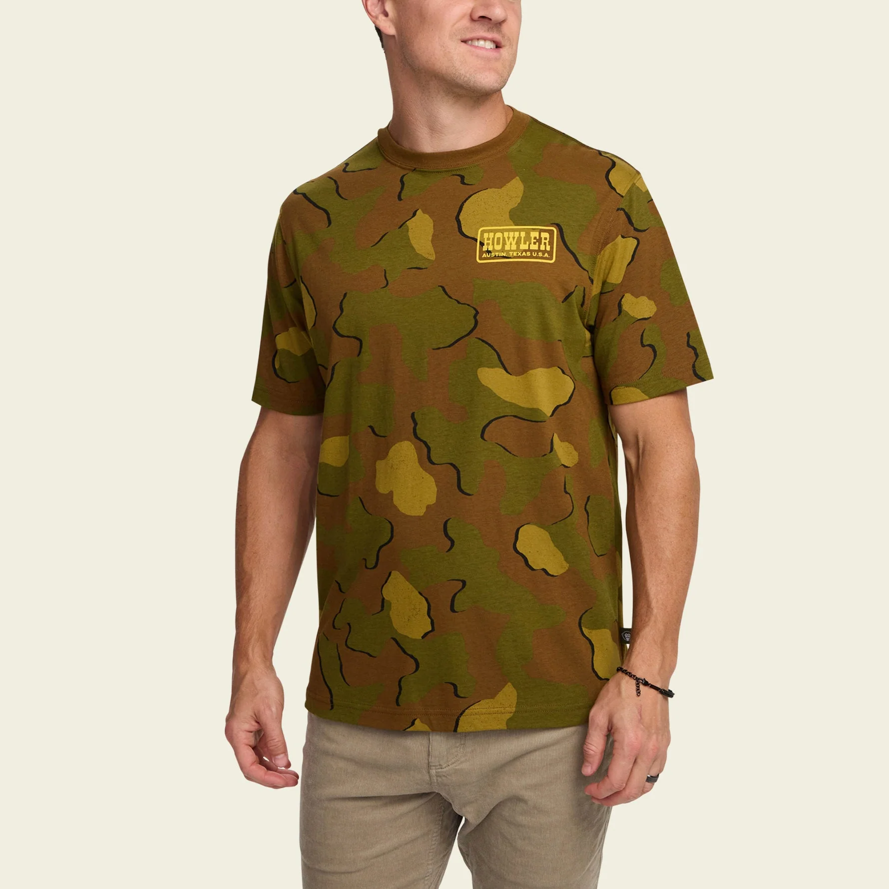 Howler Slab Cotton T-Shirt - Mimetico : Fatigue - Image 3