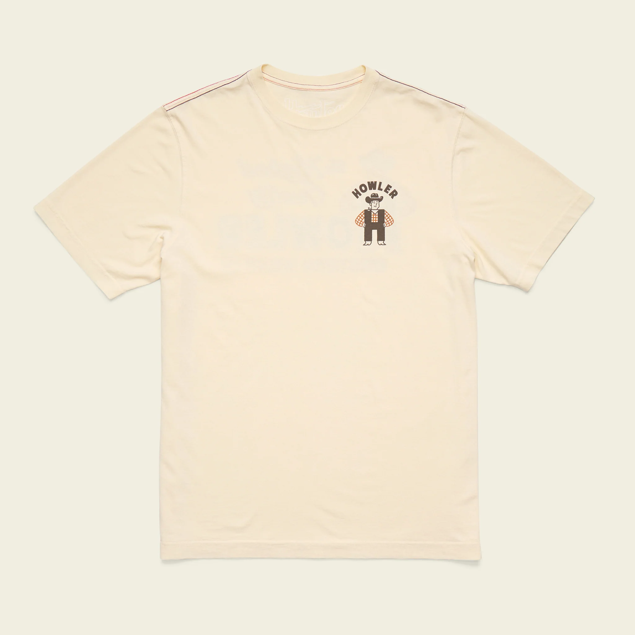 H-Man Western Wear Cotton T-Shirt - Natural - Image 3
