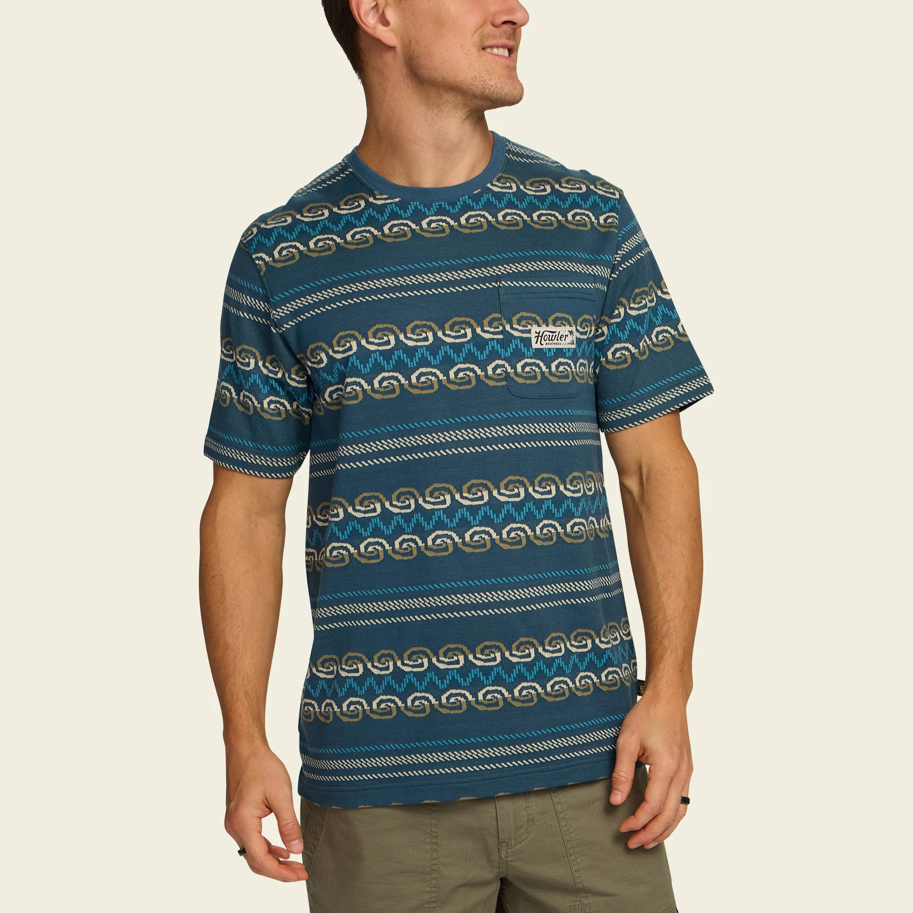 Jacquard T - Zicatela : Petrol - Image 3