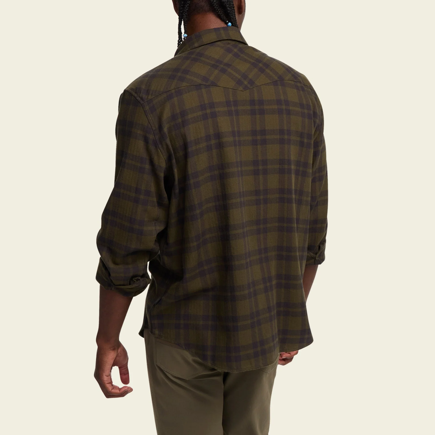 La Grange Lightweight Flannel - Cohen Plaid : Dark Olive - Image 5